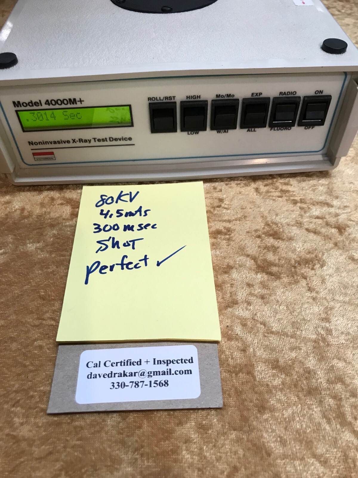 Fluke Victoreen 4000M+ Xray test meter Unfors Raysafe RTI inovision Radcal RMI