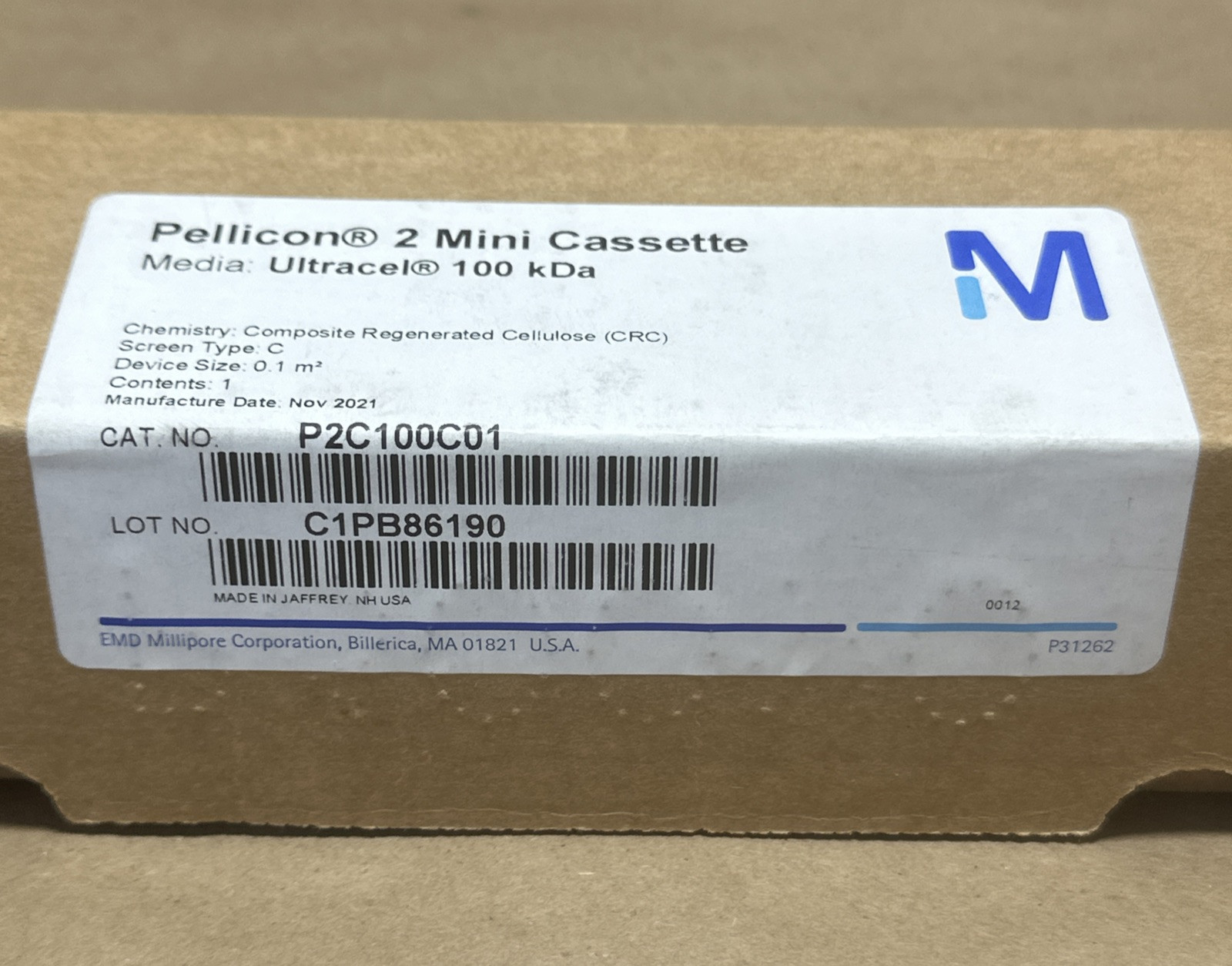 BRAND NEW- Millipore Pellicon 2 Mini Cassette Ultracel 100 kDa P2C100C01 🇺🇸