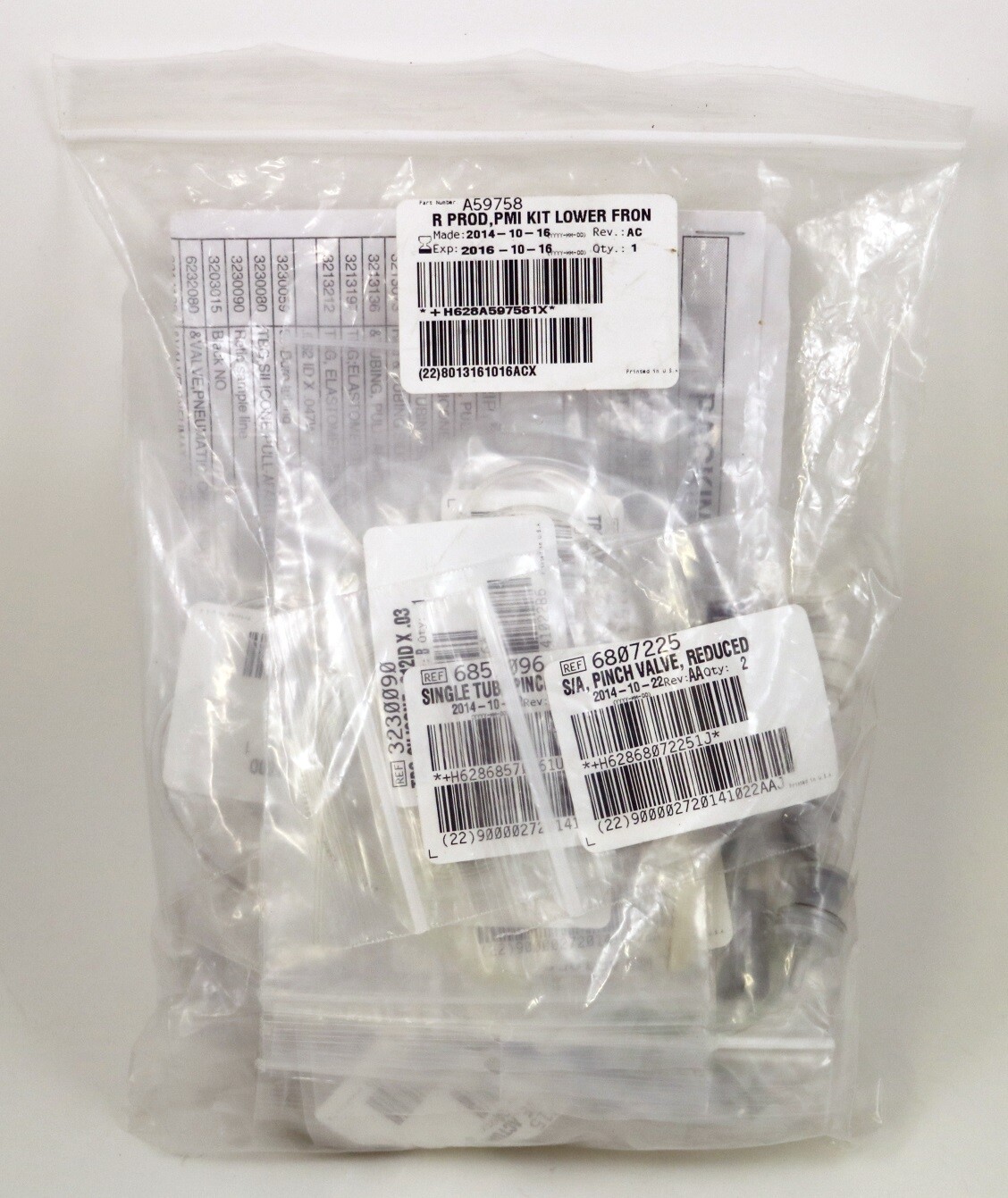 Beckman Coulter P/N A59758 R Prod PMI Kit Lower Fron 30 Pcs in Total