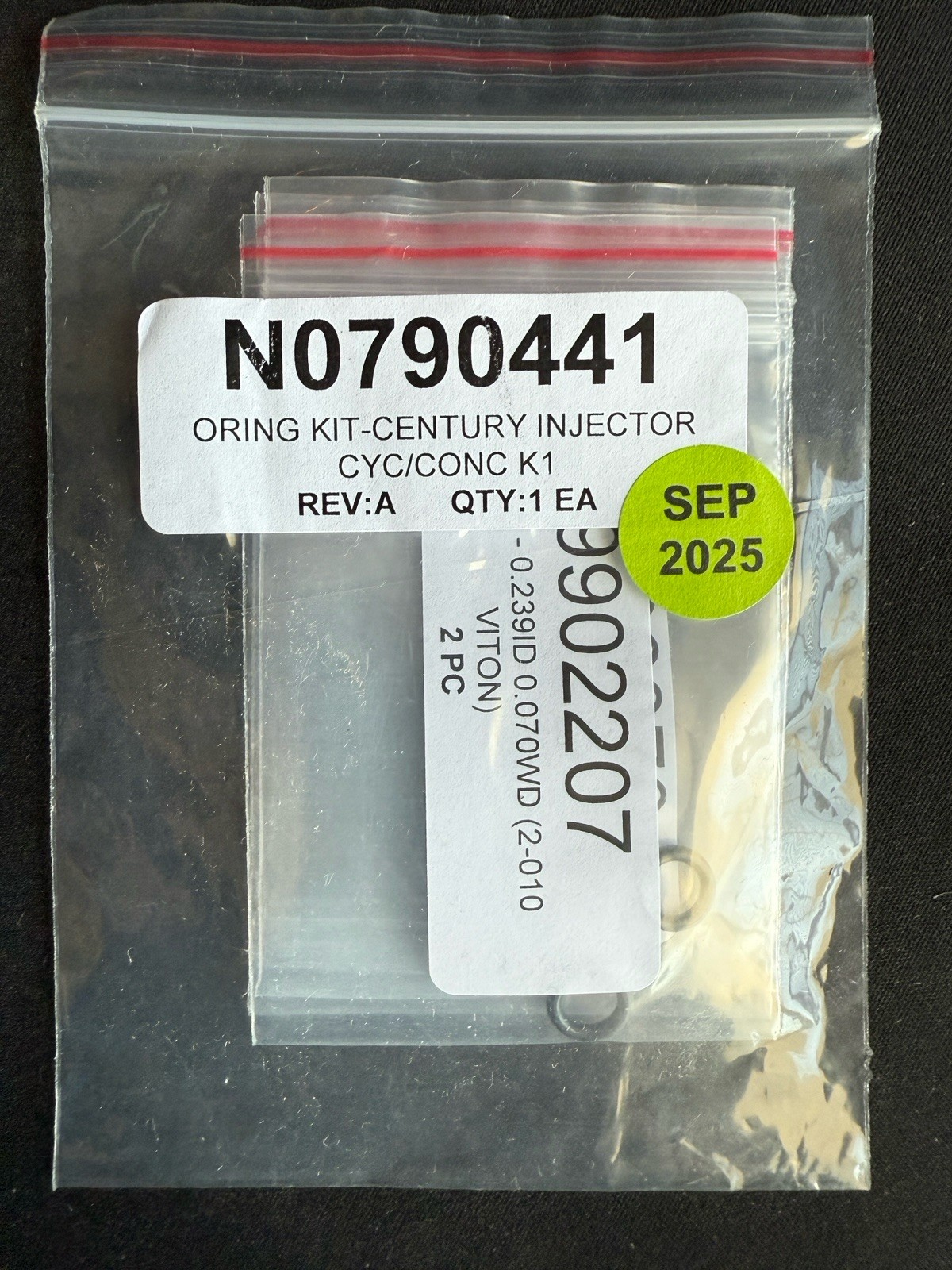 Perkin Elmer N0790441 Cyclonic Injector O-Ring Kit for Avio 200/500 NEW