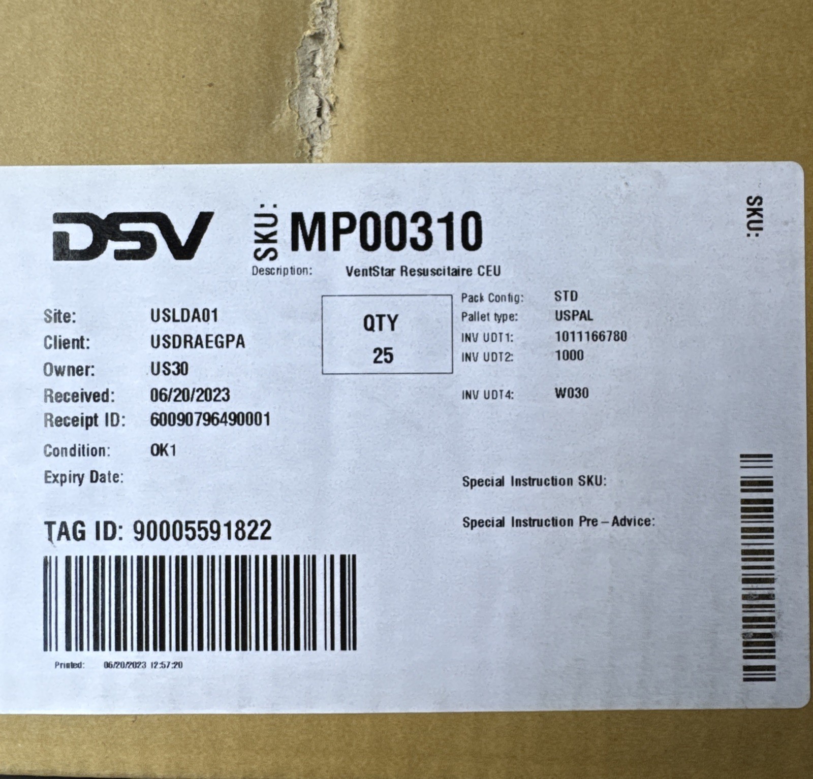 25 PCs Drager Ventstar Carina Leak V P/N MP00312-07
