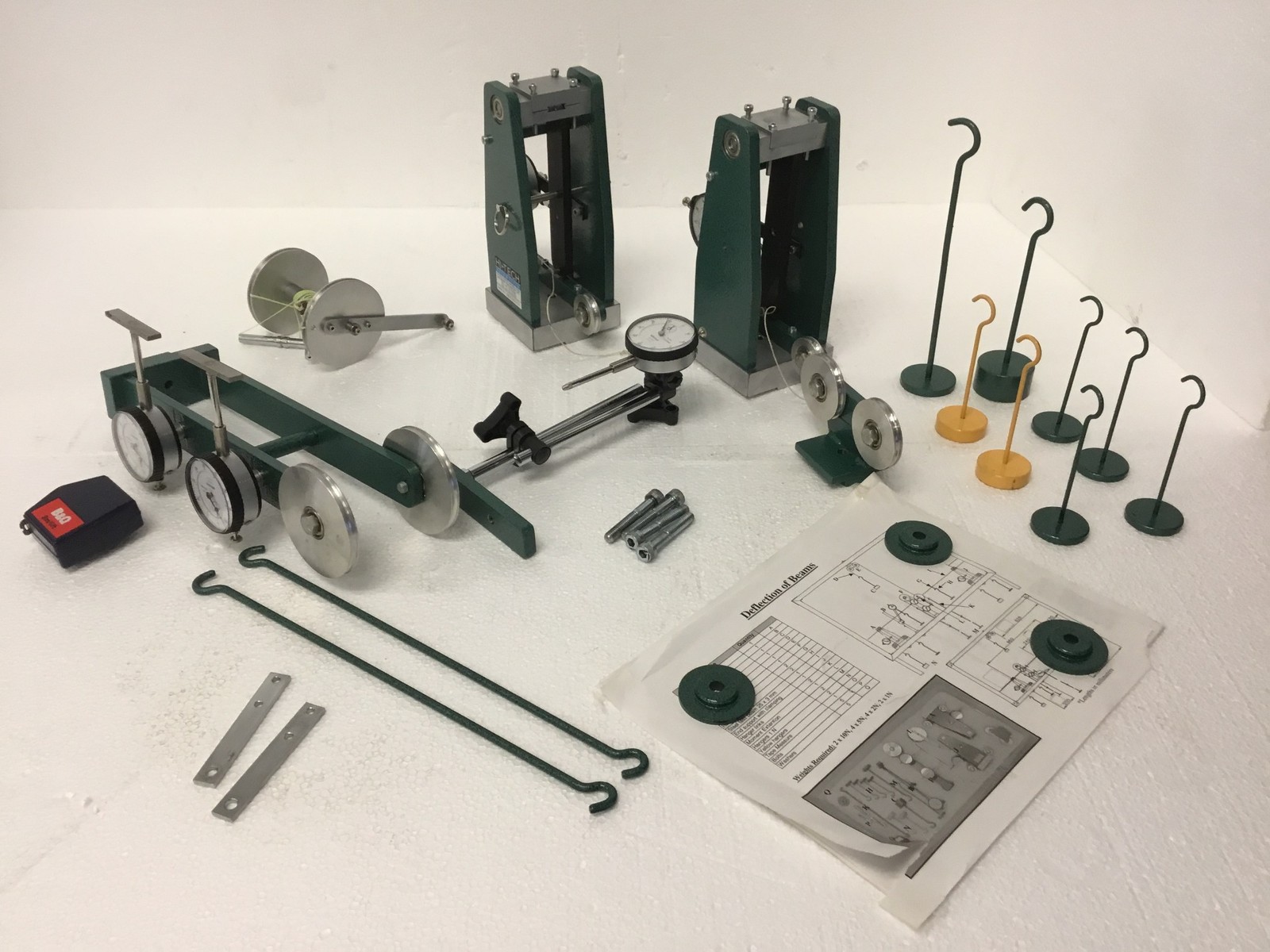 Hi-Tech Scientific HSI 3/1 Deflection of Beams Lab Apparatus w/ Manual FREE SHIP