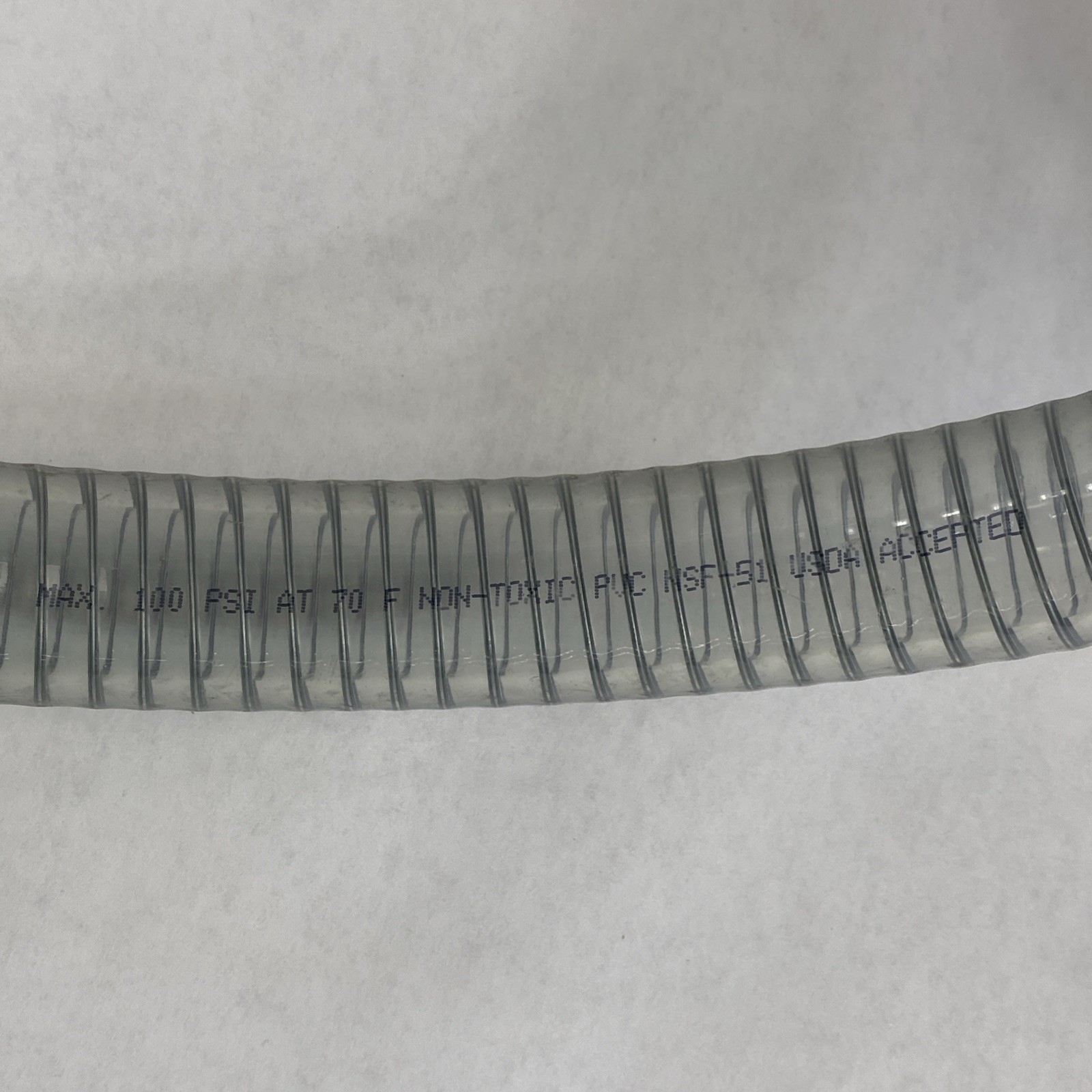 Kuri Tec K7130 Polywire 1″ ID 5.5ft Transfer Hose Spring Steel Wire Camlock .85″