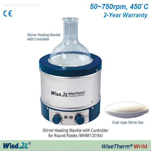 DAIHAN® Aluminum-case Stirrer Heating Mantles w/control , 450℃, 1000ml, 230V