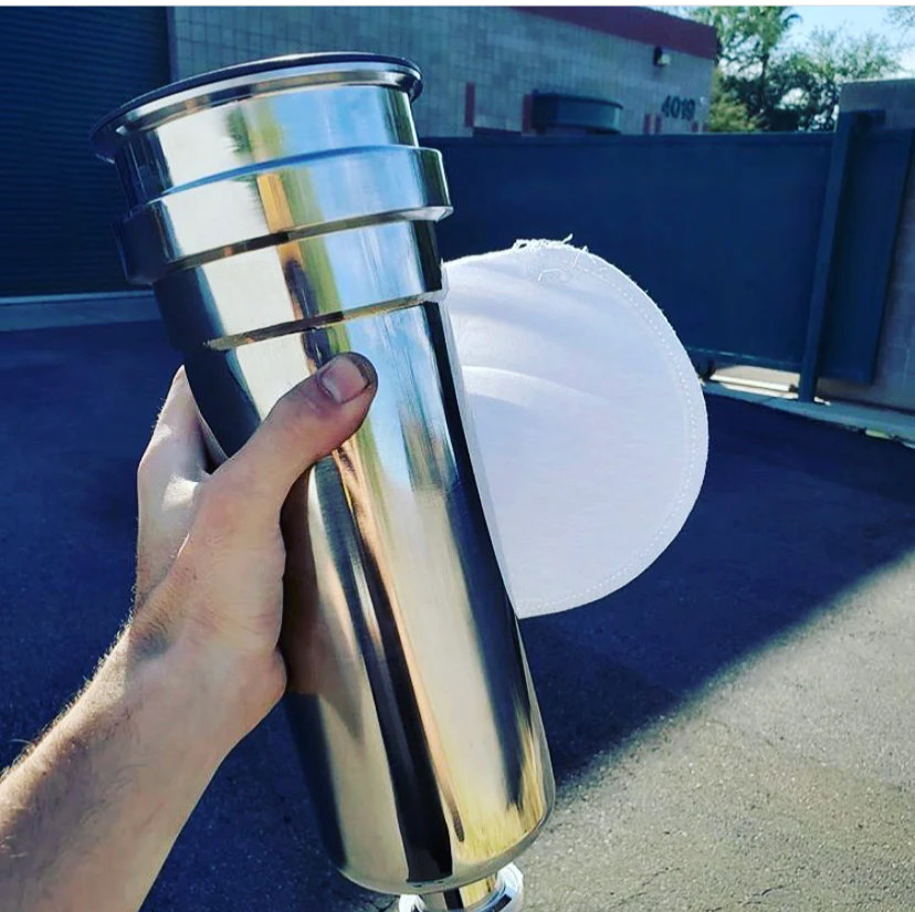 In-line Stainless Filter pod for sock Closed Loop Extractor, usa filter sock