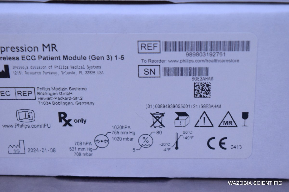 PHILIPS EXPRESSION MR WIRELESS ECG PATIENT MODULE GEN 3 989803192761 FOR MR400