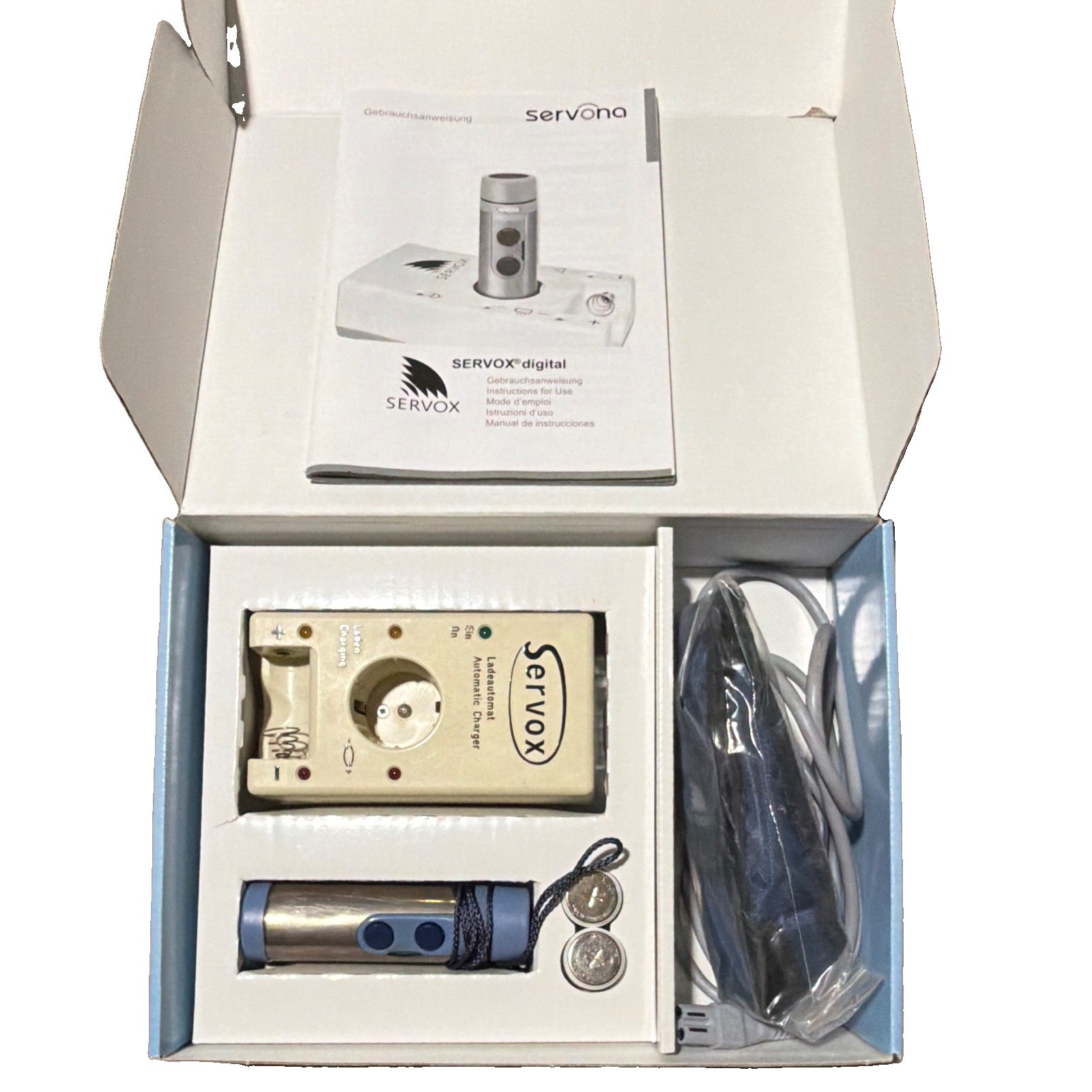 SERVOX Digital Electrolarynx Speech Aid Kit w/ Charger, Case, Manual, Batteries