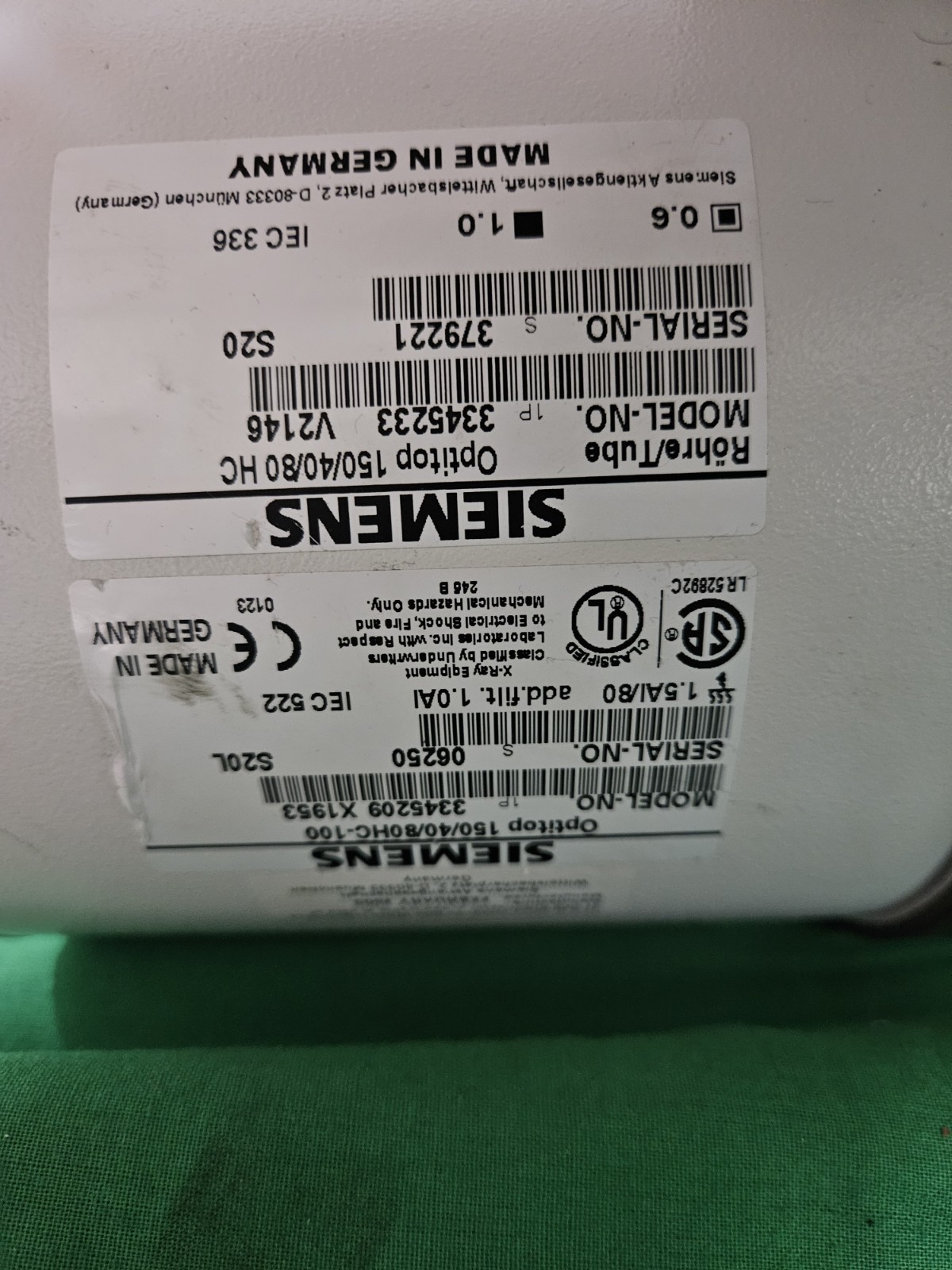 SIEMENS 3345209 AKA 3345233 Optitop 150/40/80HC-100 Tube. MAKE OFFER