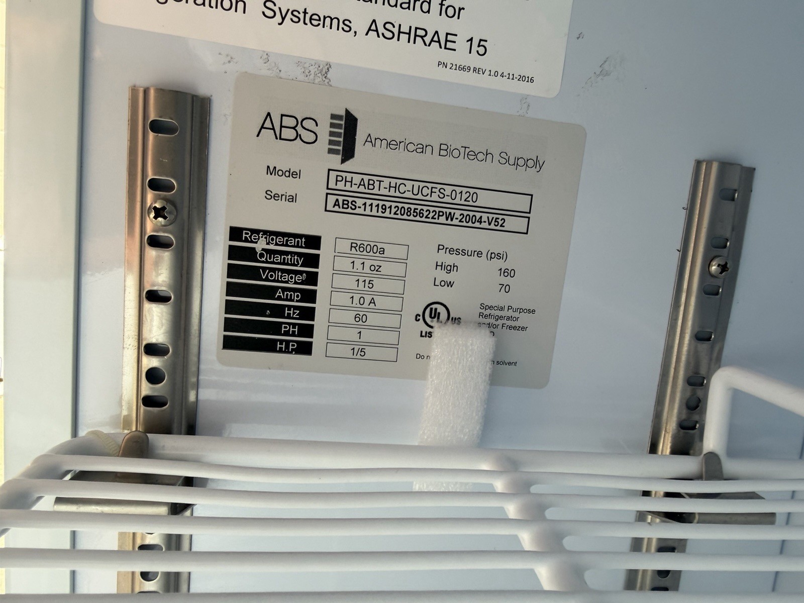 ABS PH‑ABT‑HC‑UCFS‑0120A COUNTERTOP VACCINE FREEZER