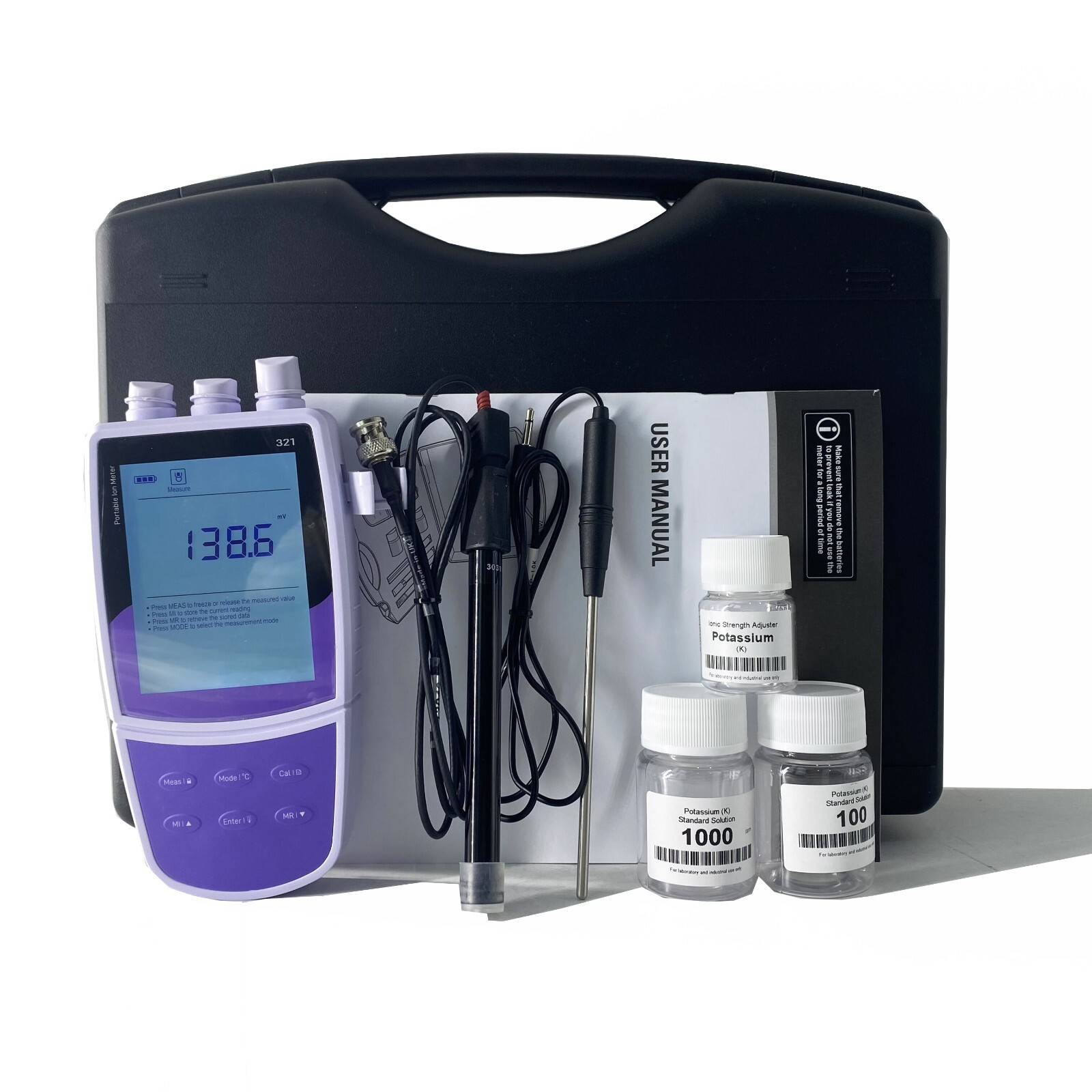 Lead Ion Meter Pb Ion Concentration Tester Meter With Stores Up to 500 Data Sets
