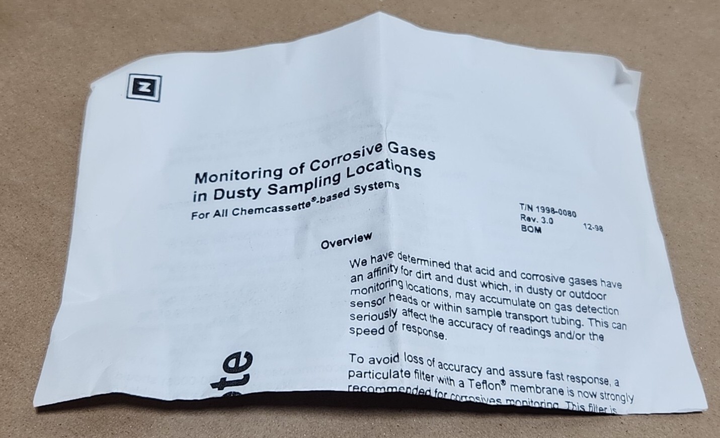 *NEW* Honeywell 1830-0055 Corrosive Gasses Filter Kit 47mm Filter + Warranty!