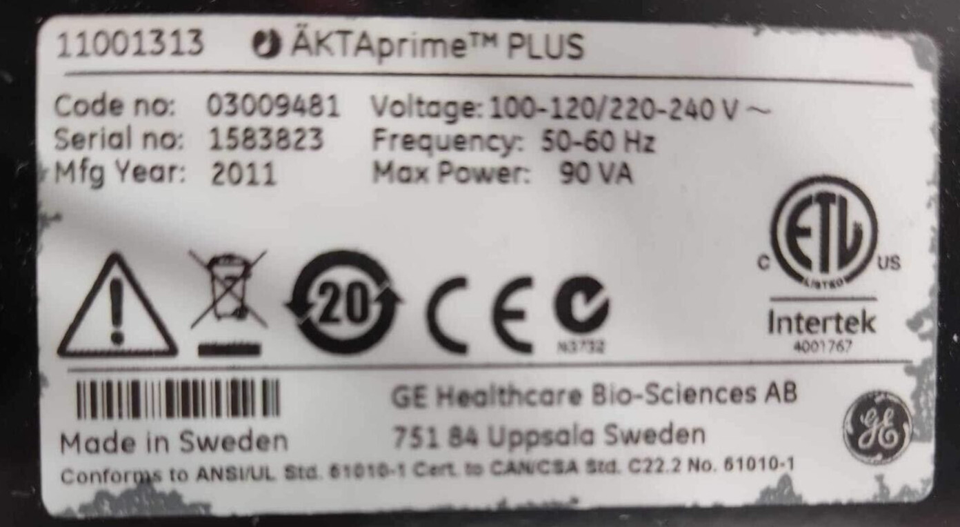 General Electric GE AKTAprime +M925 + INV907