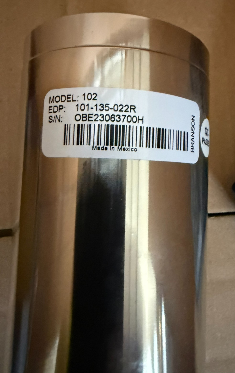 NEW OPEN BOX Branson Model 102 Ultrasonic Converter 101-135-022R Sonifier 250/45