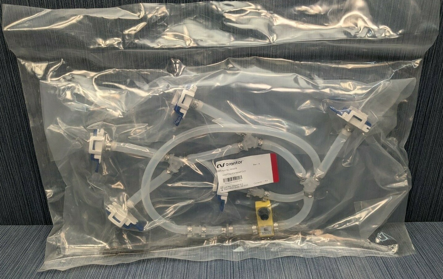 Avantor ASEPTIQUICK Manifold 1003378 w/Pressure Flow Cell 080-694PSX-5