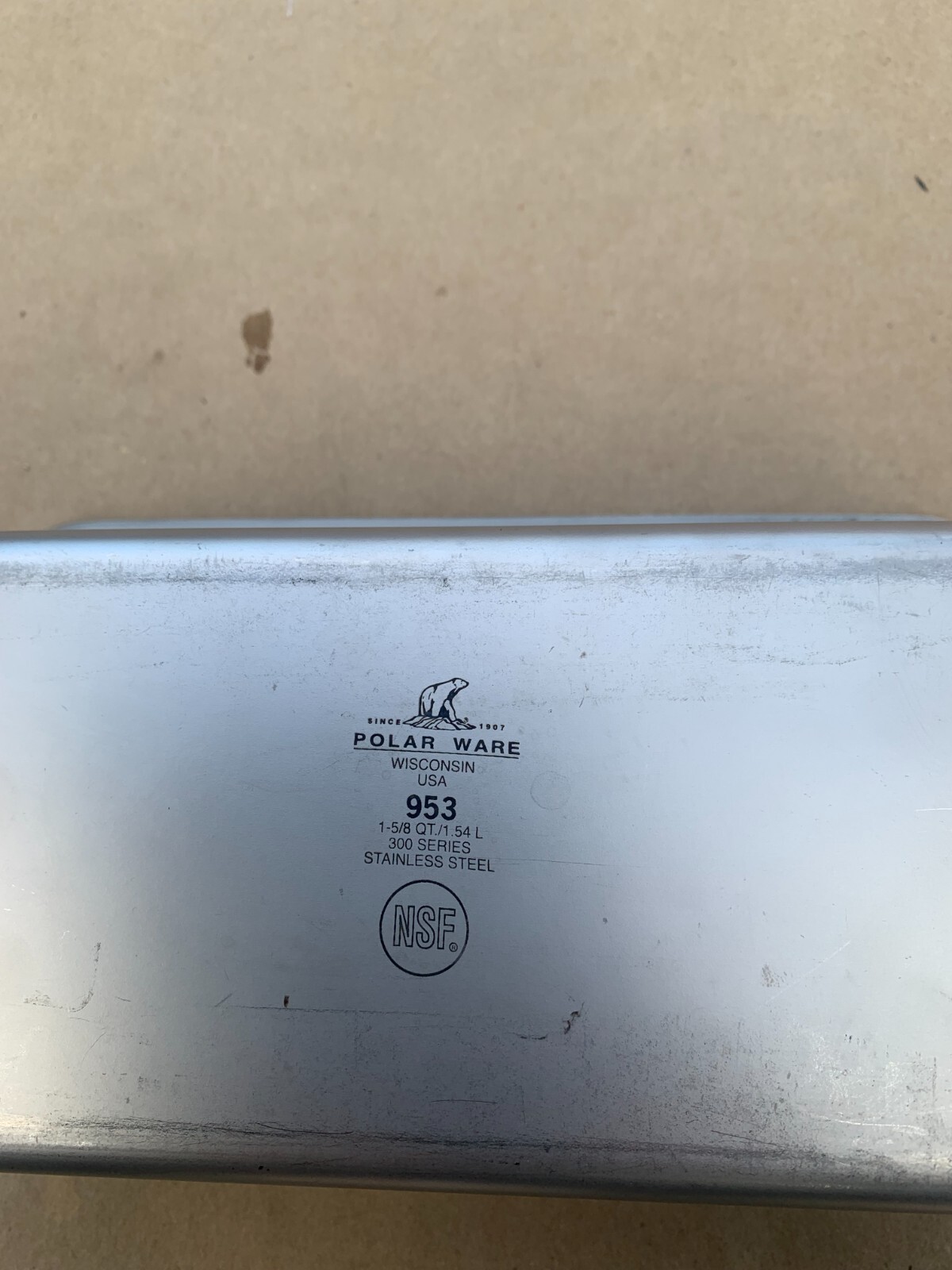 Polar Ware 953 Instrument/Catheter Tray 8-7/8″ x 5″x 3″, W/o lid 18-8 series SST