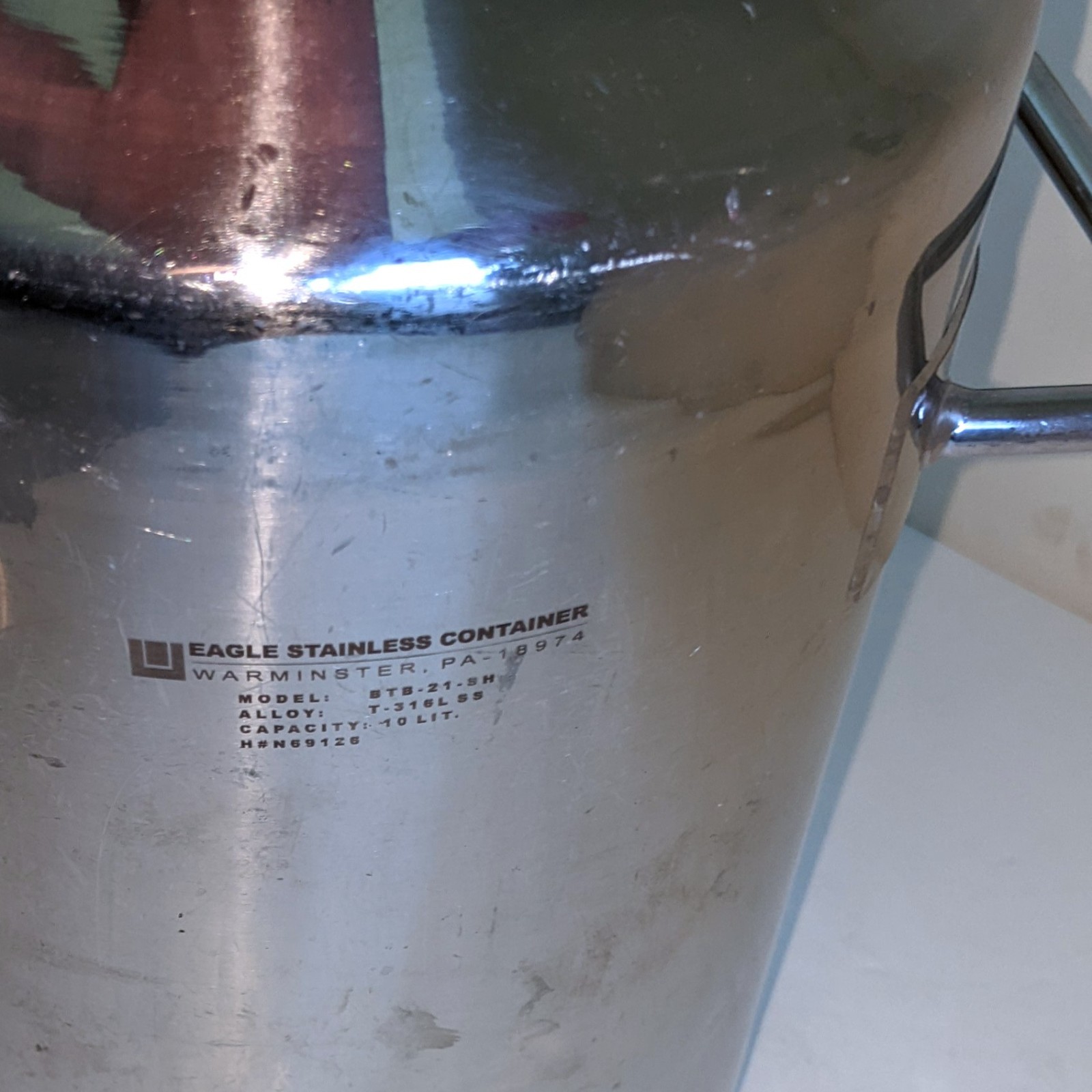 Eagle BTB-21 Bottle Stainless Steel 316L – 5 L Flask w/ Lids & Variations
