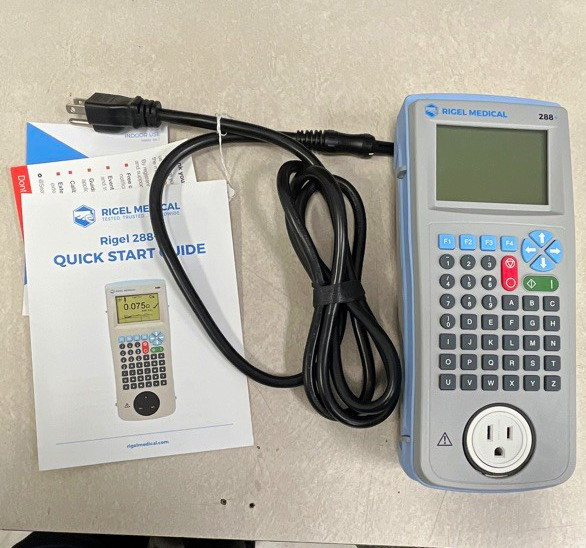 Rigel Medical 288+ Portable Electrical Safety Analyzer, Power Cord & Manual,