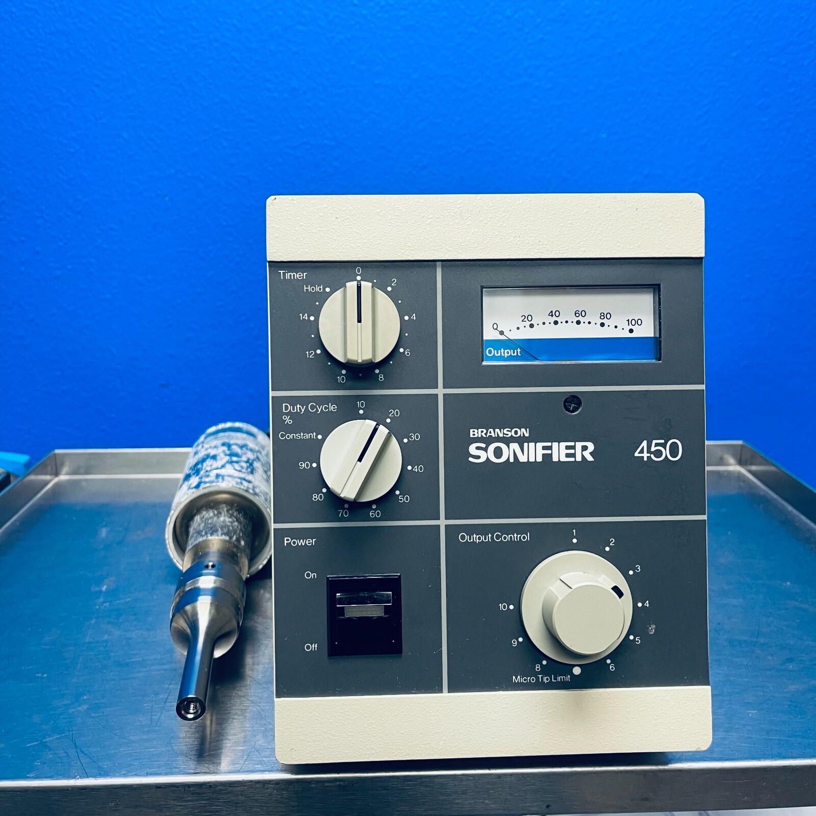Branson 450 Sonifier Ultrasonic Processor and Cell Disruptor with Converter Horn