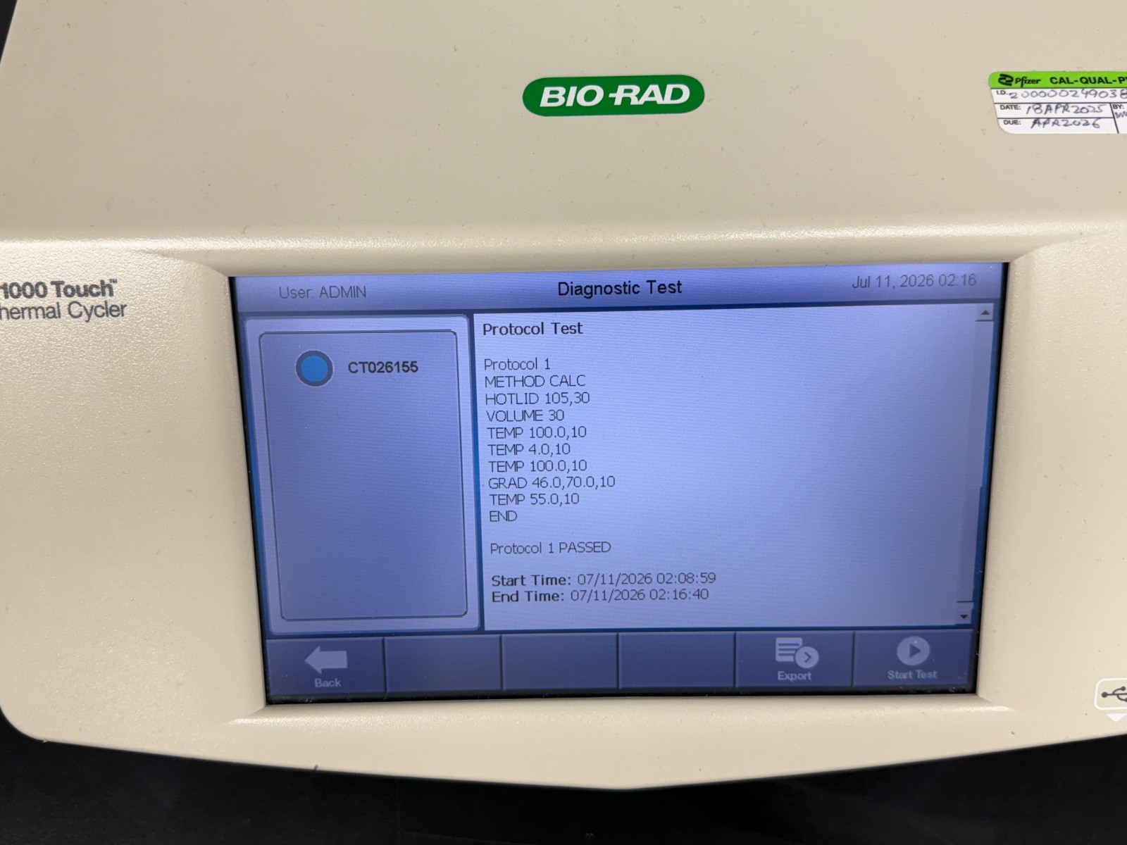 Bio-Rad C1000 Touch Thermal Cycler | 96-Deep Well PCR Reaction Module