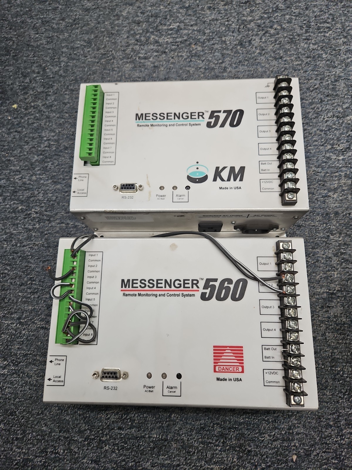 KM Remote Monitoring , Messenger 570 And 560 Untested Parts Or Repair