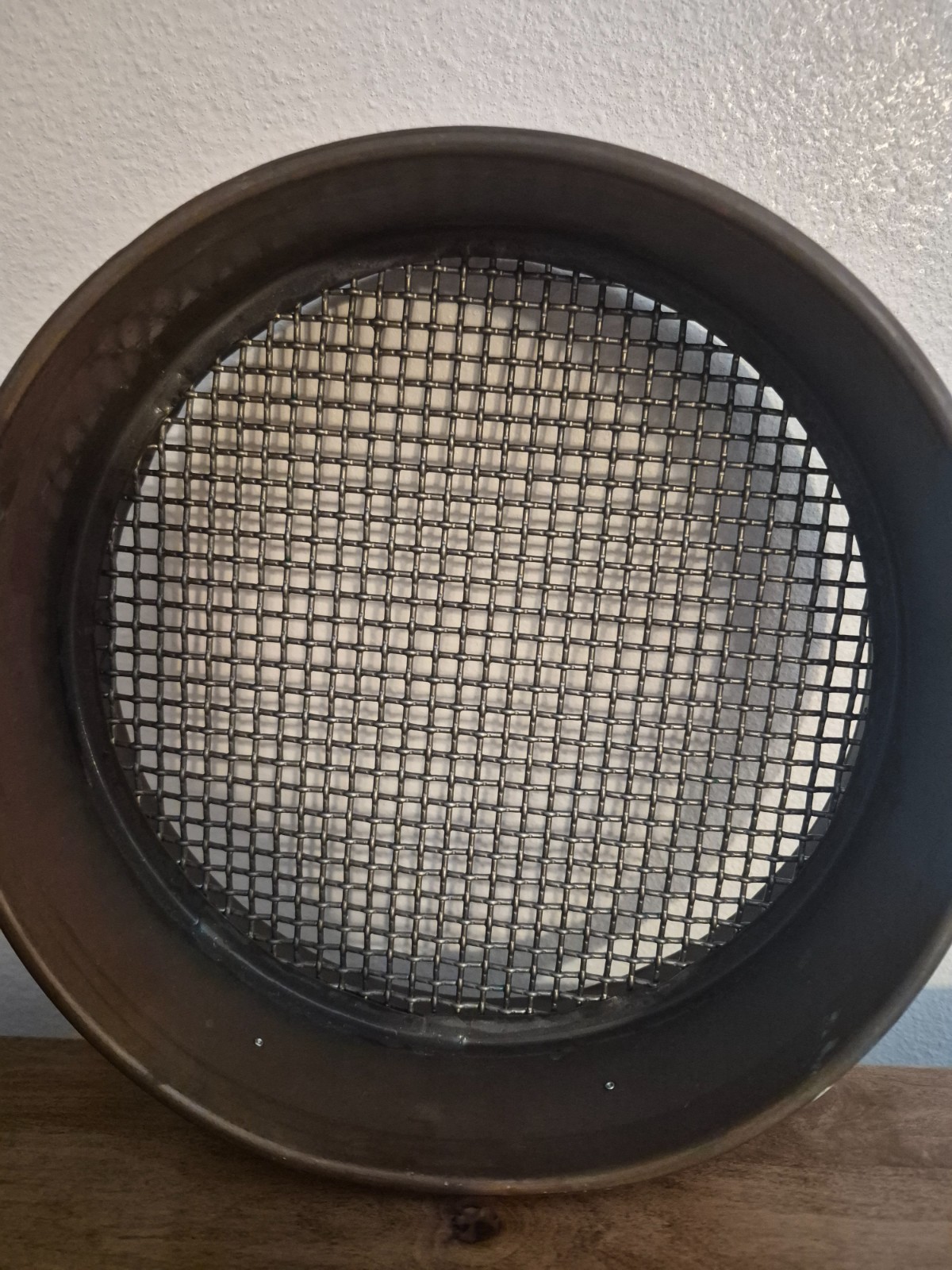 Dual US Standard Test Sieve 8″ Brass #4 Opening in Used Condition