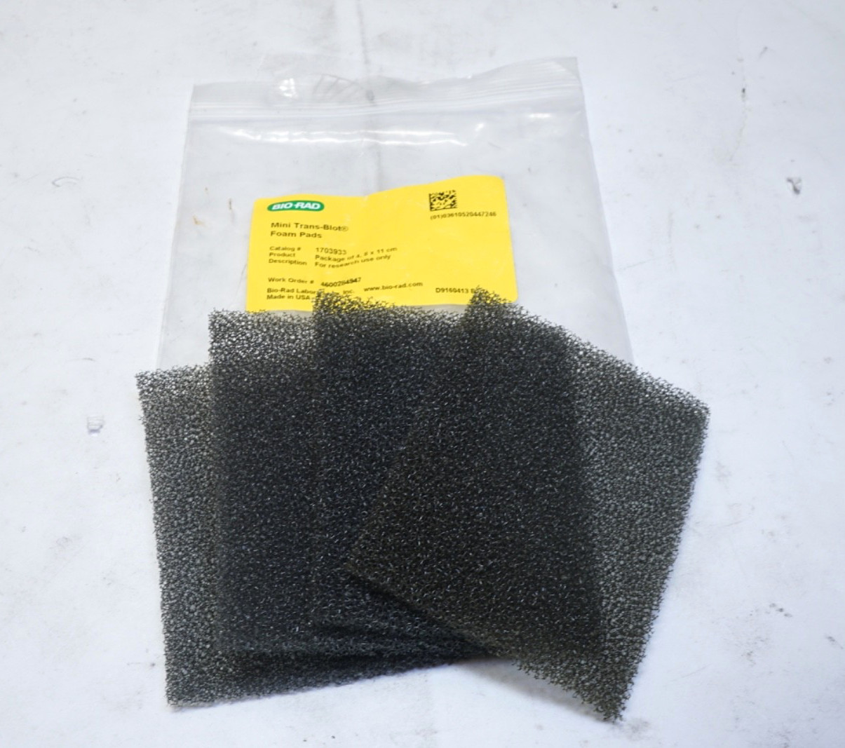 New 4-Pack OEM Bio-Rad Foam Pads for Mini Trans-Blot Cell 1703933 Ships FREE