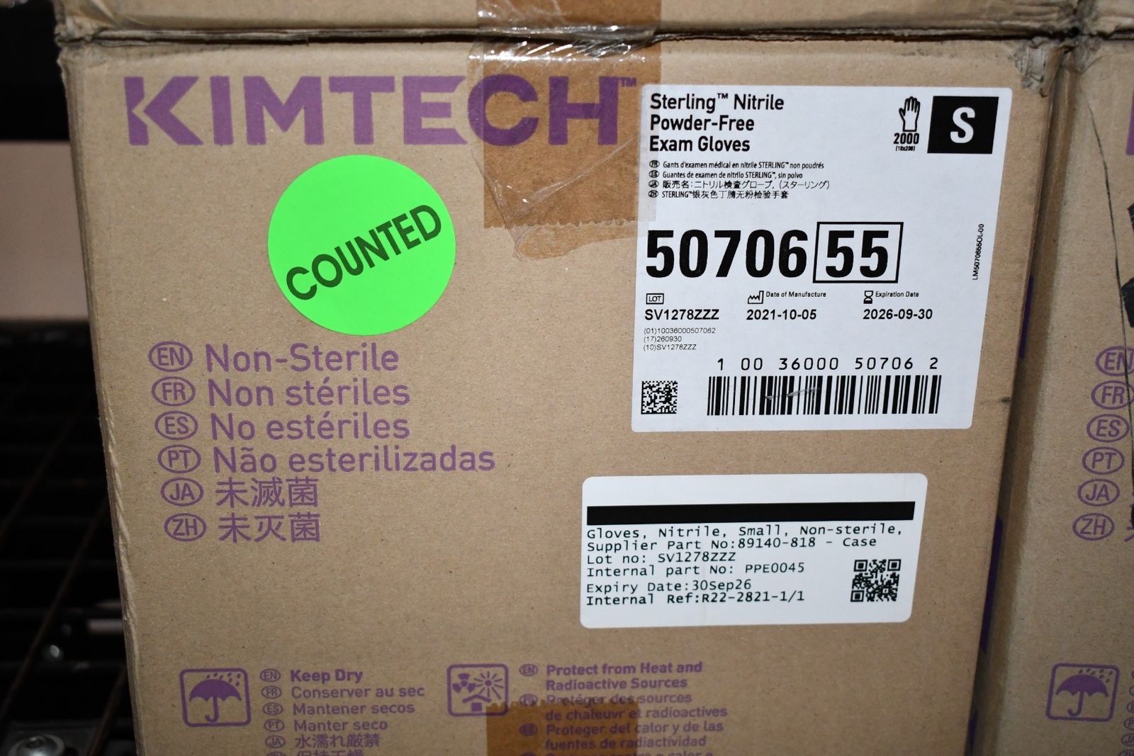(2000) NEW Kimberly Clark 50706 Nitrile Gloves, Exam Gloves, Powder-Free, 9.5»,