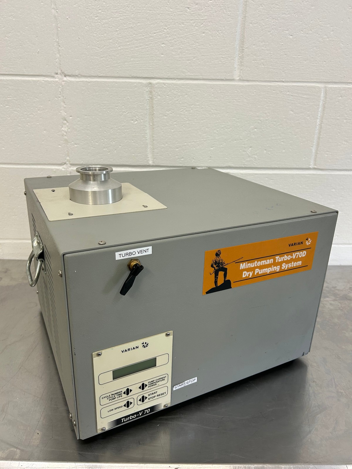 Varian Minuteman Turbo-V70D Dry Pumping System Working See Video