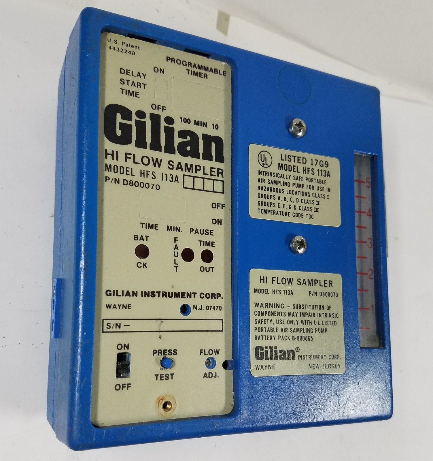 Gilian HFS-113A Hi Flow Air Sampler Pump PN:D800070 #2