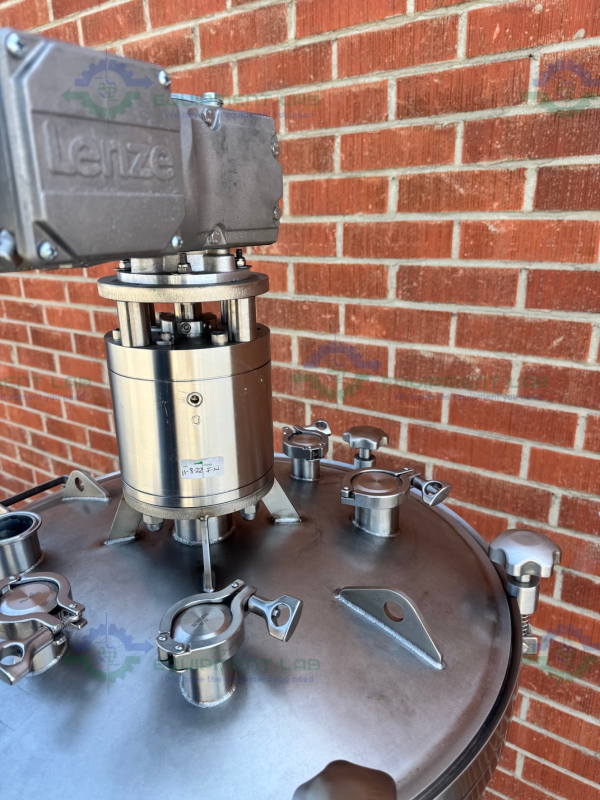 Unknown Brand 300 Liter Mixing Tank w/ Lenze 3 Phase Motor, Impeller