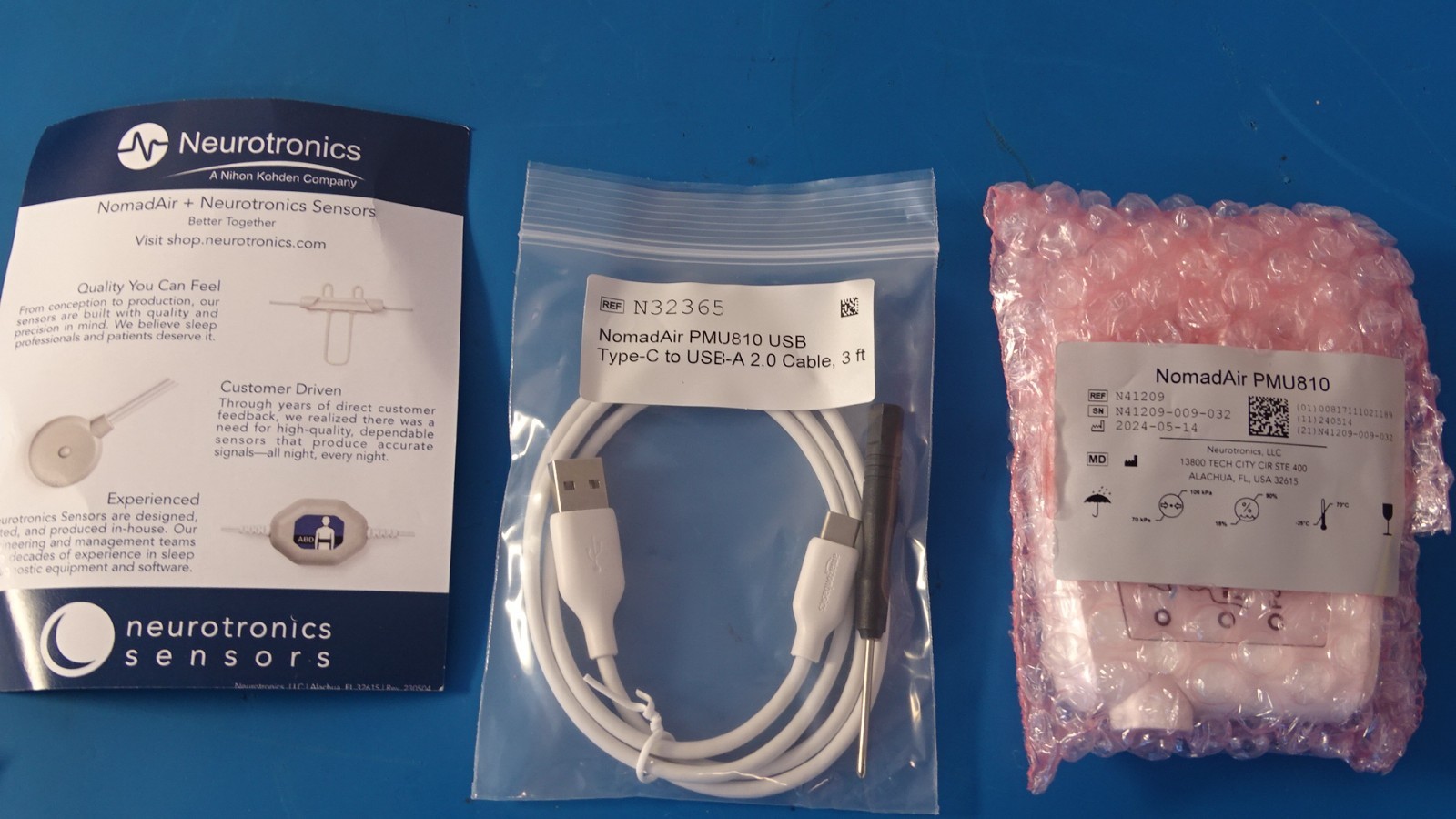 Nihon Kohden NomadAir PMU810 Portable Sleep Study Recorder / Amplifier N41209