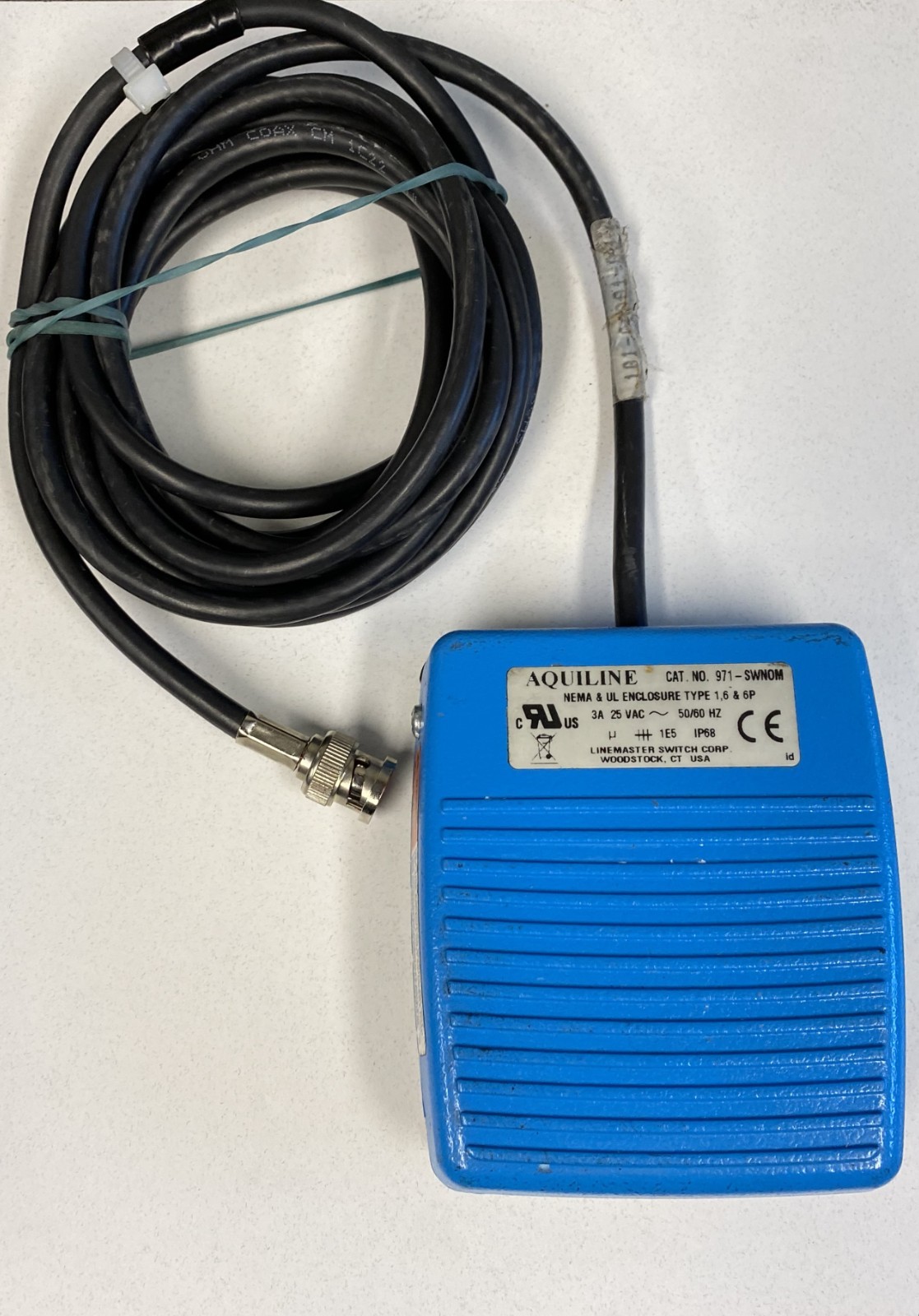 Aquiline 971-SWNOM Foot Switch – Blue w/ Male BNC Connection