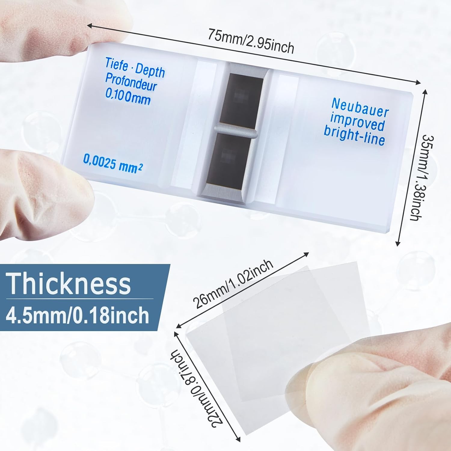 Cell Counting Chamber Neubauer-improved Hemocytometer Improved Blood Counting