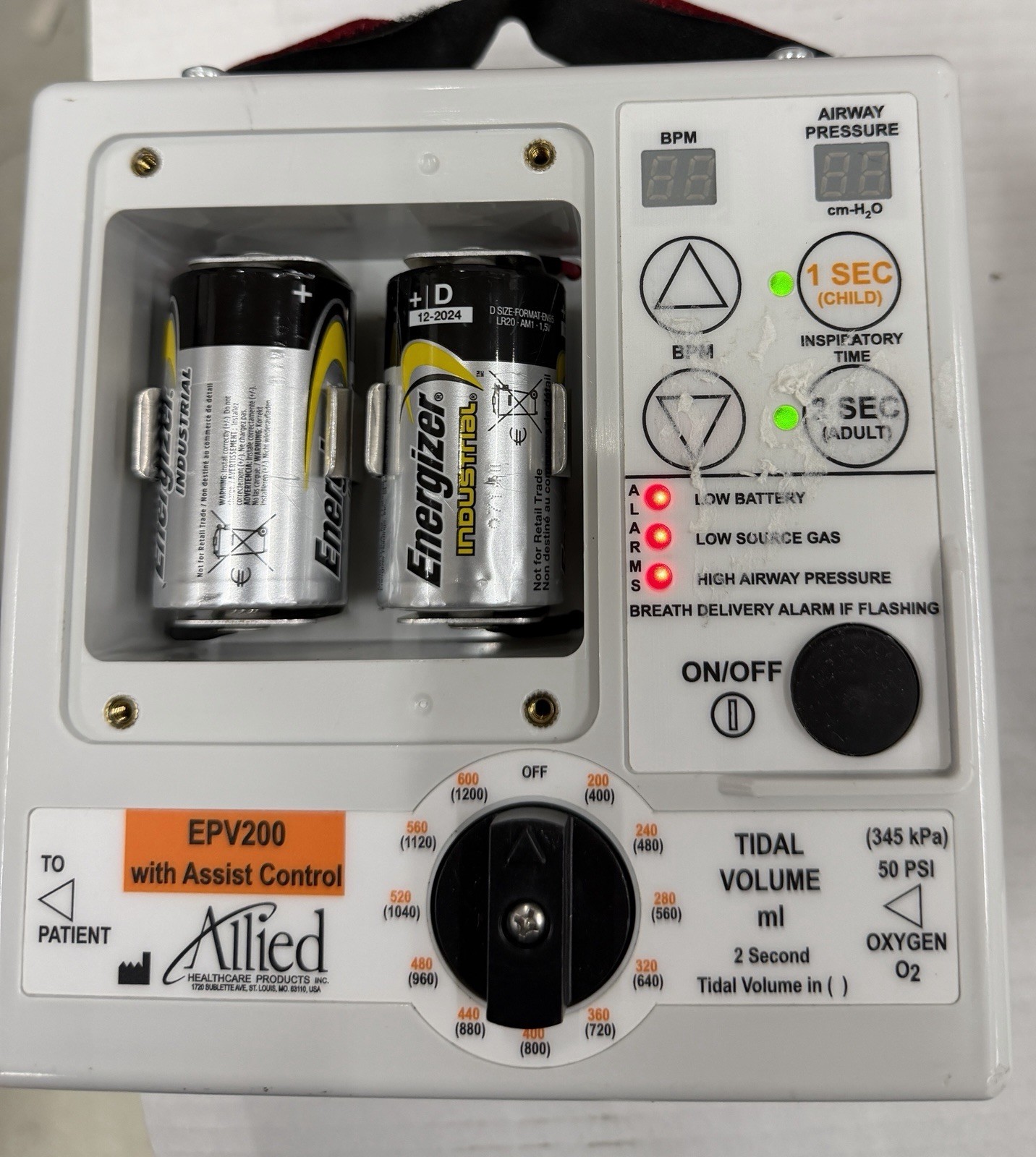 ALLIED HEALTHCARE EPV200 VENTILATOR W/ ASSIST CONTROL