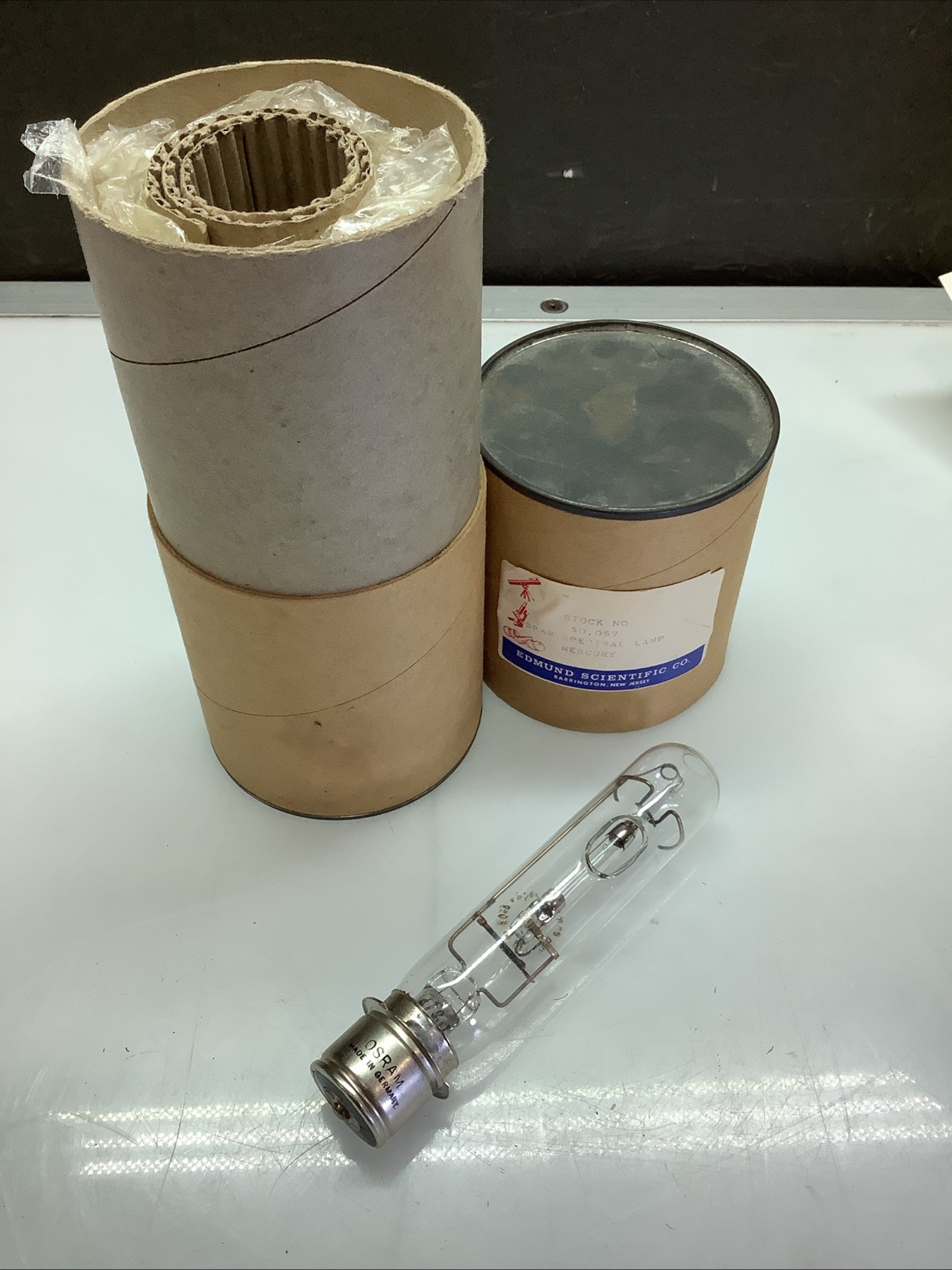 OPTICAL SPECTRAL LAMP OSRAM GERMANY Hg/3 ELEMENT LASER OPTICS