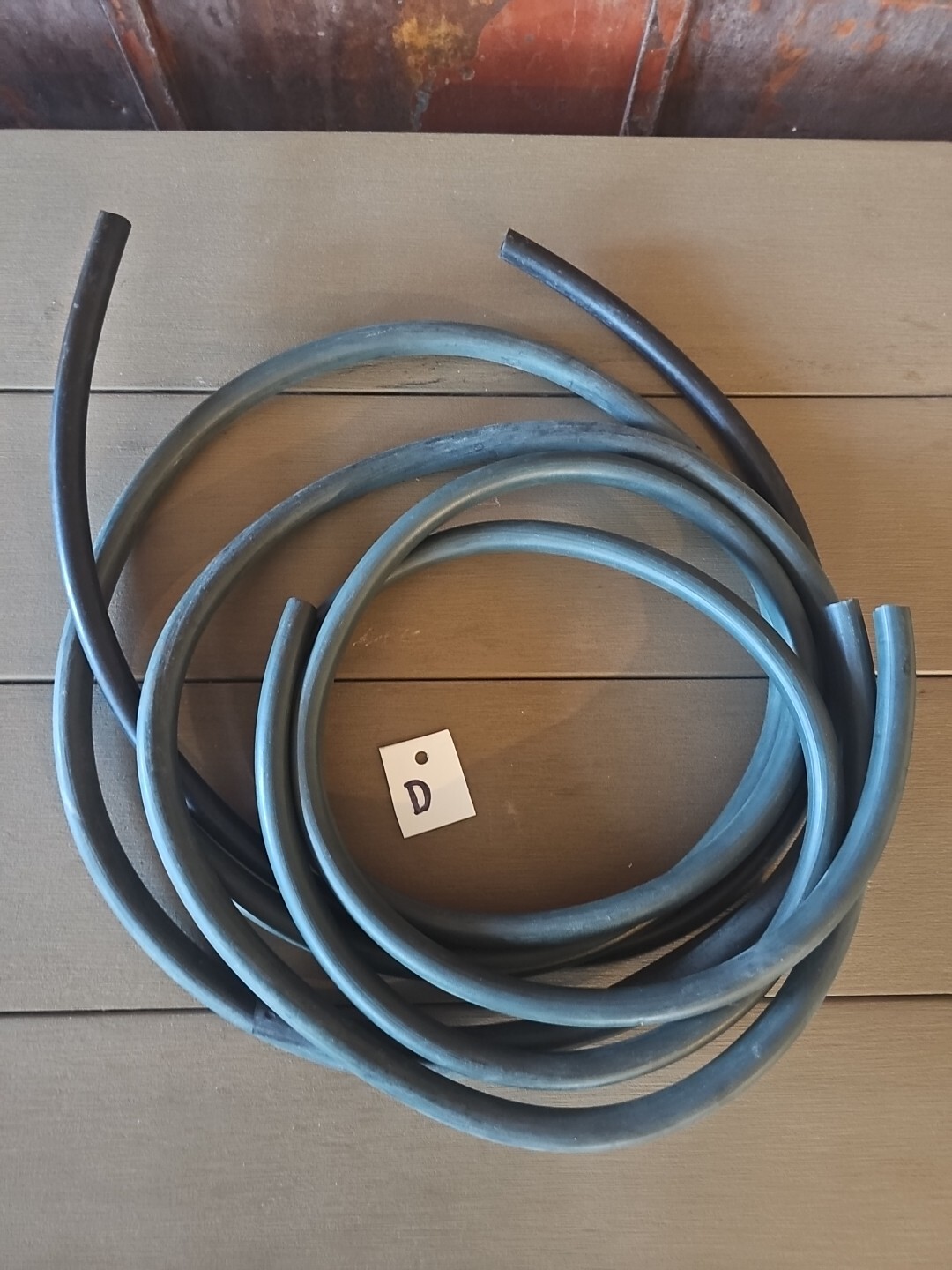 4PC Fisher SCIENTIFIC LAB Black Rubber Tubing 1/4″ ID x 1/2″ OD 64 44 44 32″ L