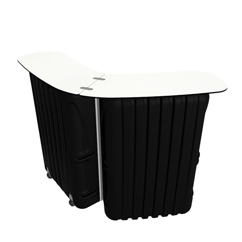 40″ Shell-like Convertible Case-to-Counter Pop Up Trade Show Display Table