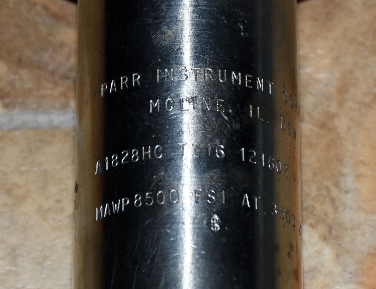 Parr 4740 75mL HP/HT Pressure Vessel A1828HC T316 8500 PSI Untested