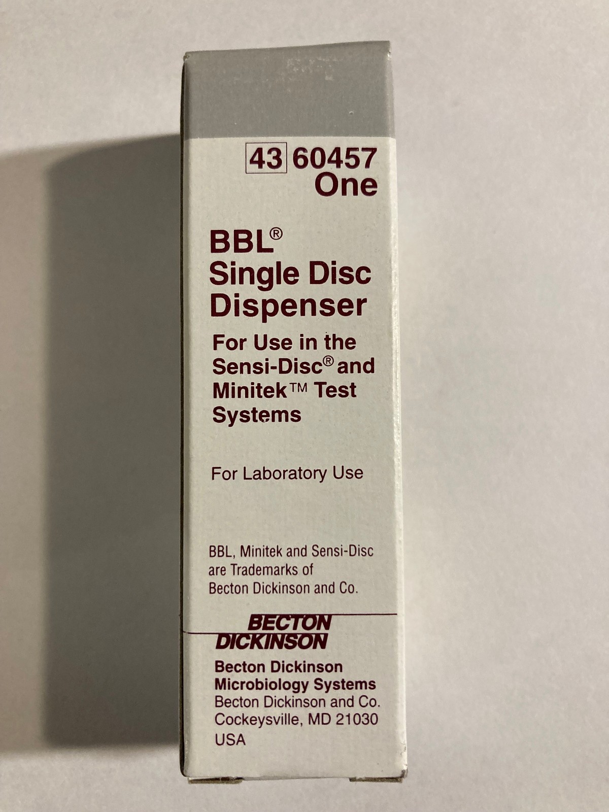BD 260457 BBL Single Disc Dispenser For Sensitivity Discs-Metal- Each