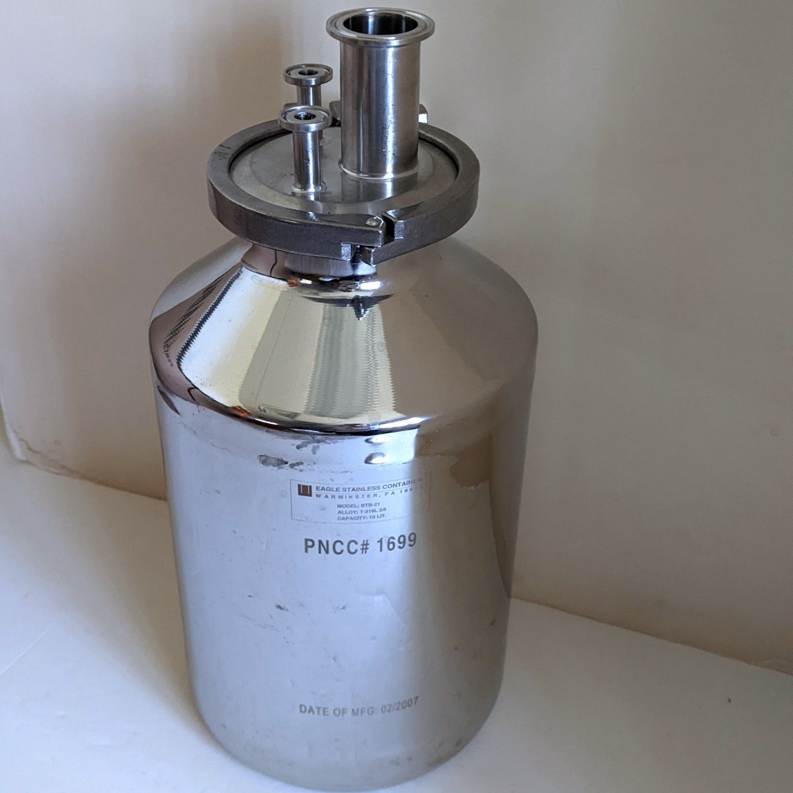Eagle BTB-21 Bottle Stainless Steel 316L – 5 L Flask w/ Lids & Variations