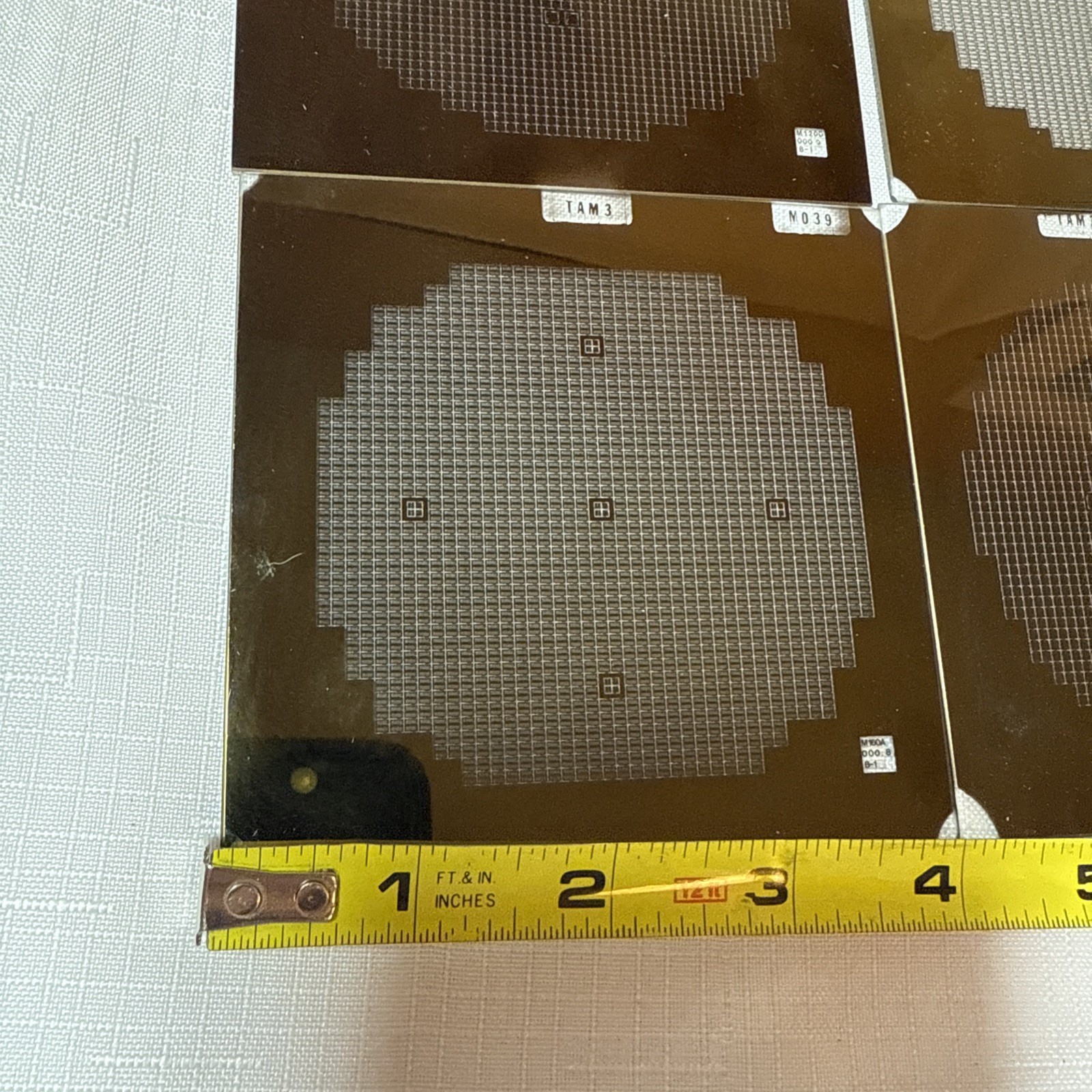 Reticle stencil used W/lithography machines! Etch With Laser On Wafer Pathway