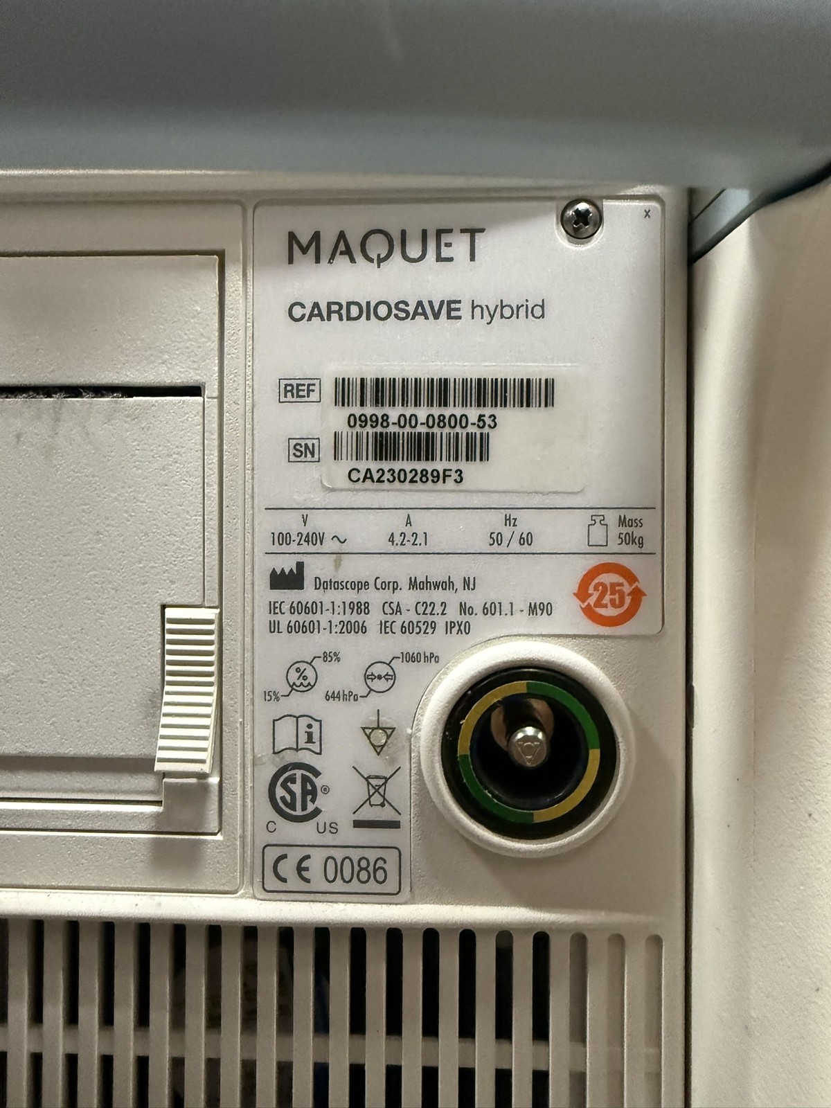 Maquet CARDIOSAVE Hybrid IABP Intra-Aortic Balloon Pump 0998-00-0800-53 – READ