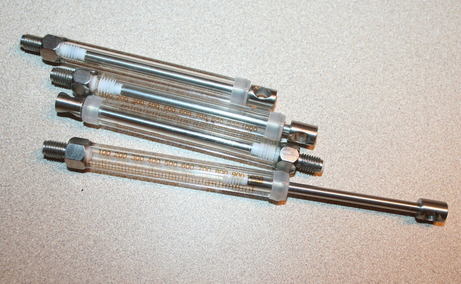 Lot 4 ILS Germany Duran 1000ul 1 ml Syringe BorosilicatGlass Borosilicat Glass