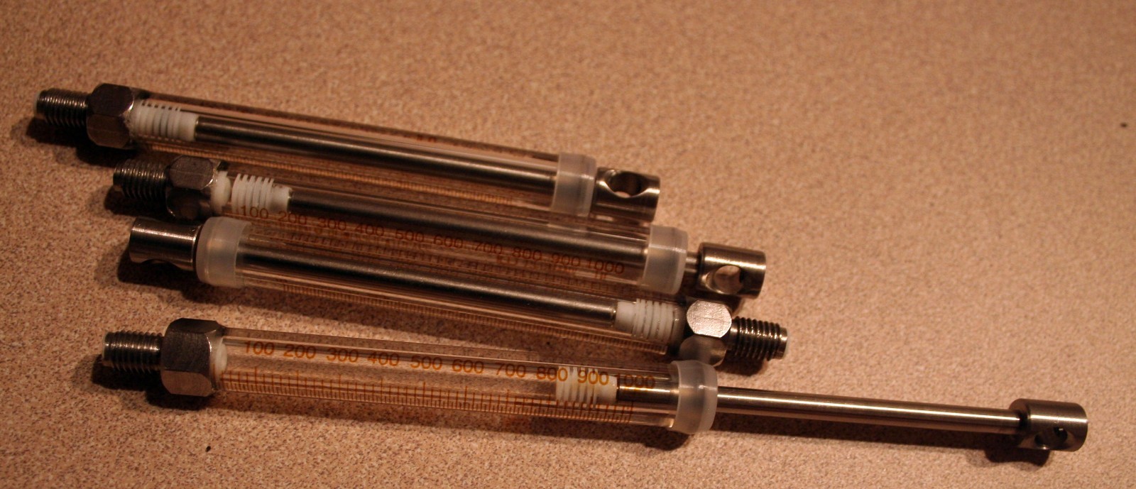 Lot 4 ILS Germany Duran 1000ul 1 ml Syringe BorosilicatGlass Borosilicat Glass