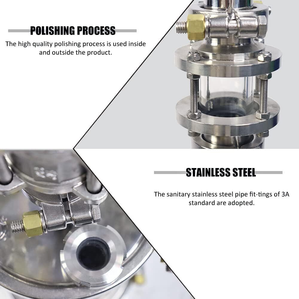 1LB Closed Loop Extractor Vacuum Chamber for Extract from Plant with Jacketed