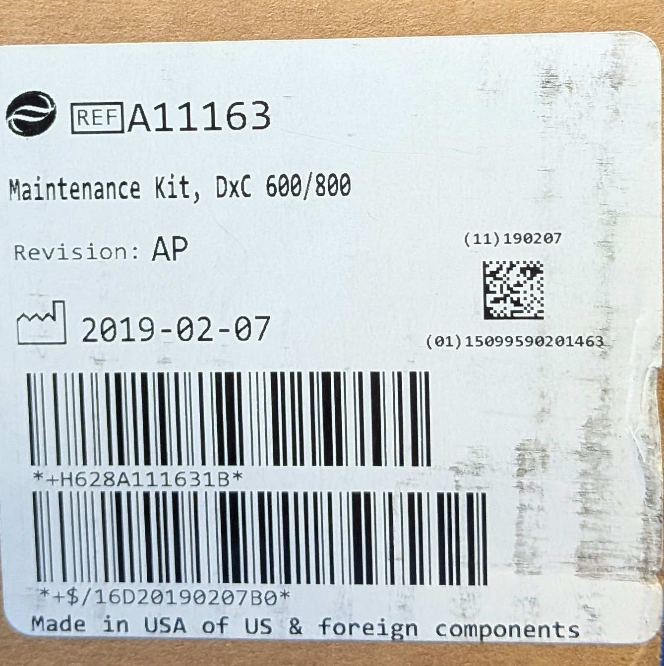 Beckman Coulter Maintenance Kit DXC 600/800 P/N# A11163