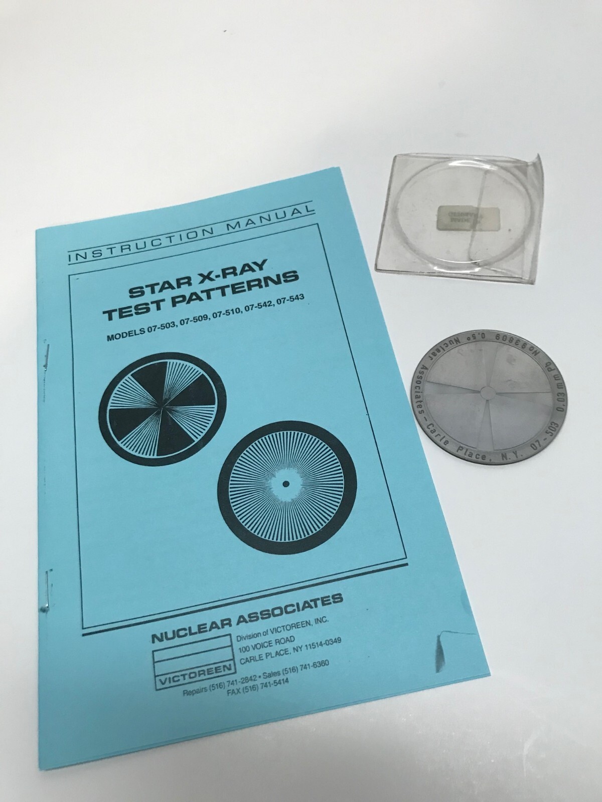 07-503 Nuclear Associates STAR Pattern TUBE Focal Spot test tool unfors Raysafe