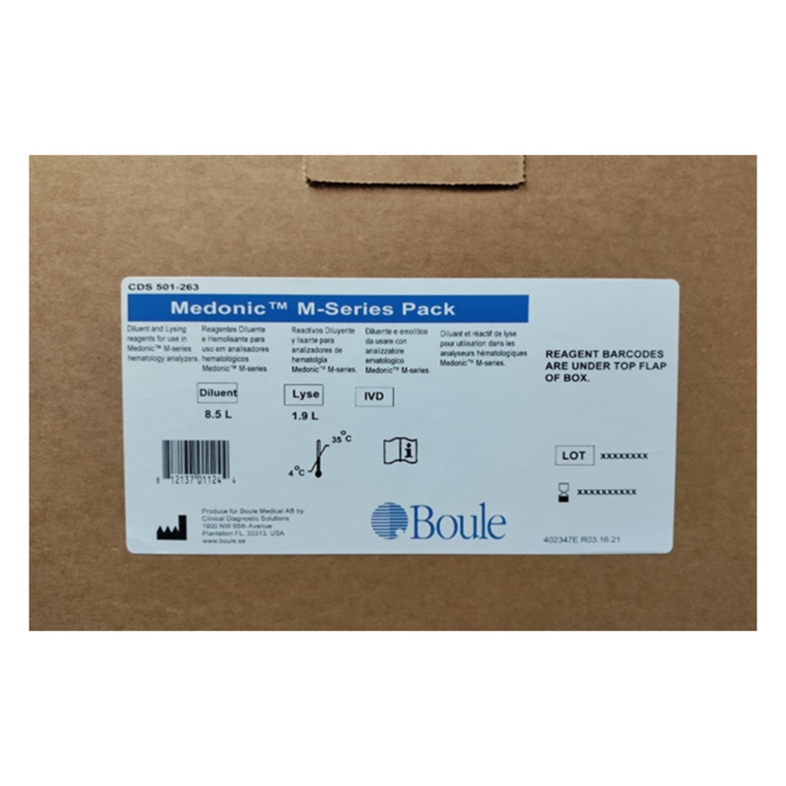 CDS Medonic Hematology Reagent 1.9 X 8.5 Liter 501-263