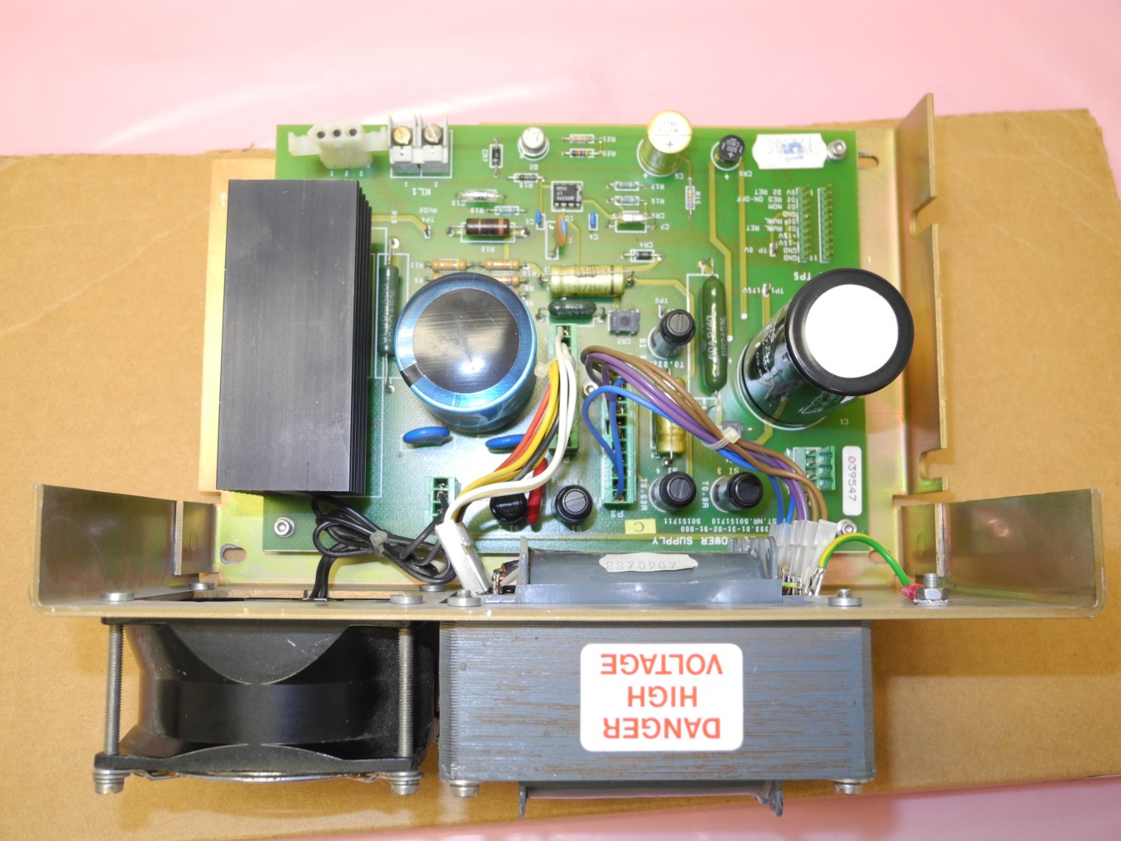 PERKIN ELMER PCB15 D2 POWER SUPPLY IN 1100B AAS HOUSING W/FAN & TRANSFORMER