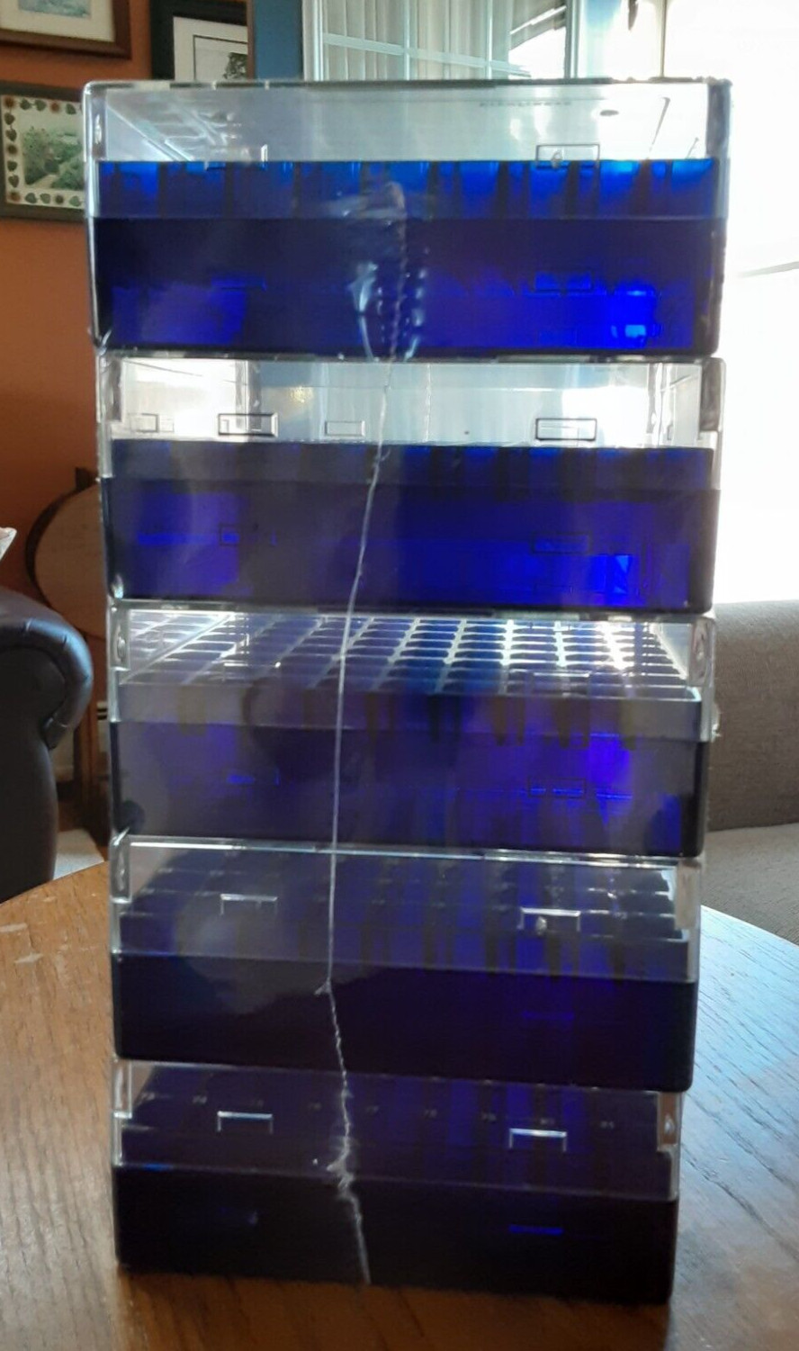 CryoFreeze Storage Box, 81 Place (5 1/4’X51/4″)w/ Lid,5/pk BLack Factory sealed